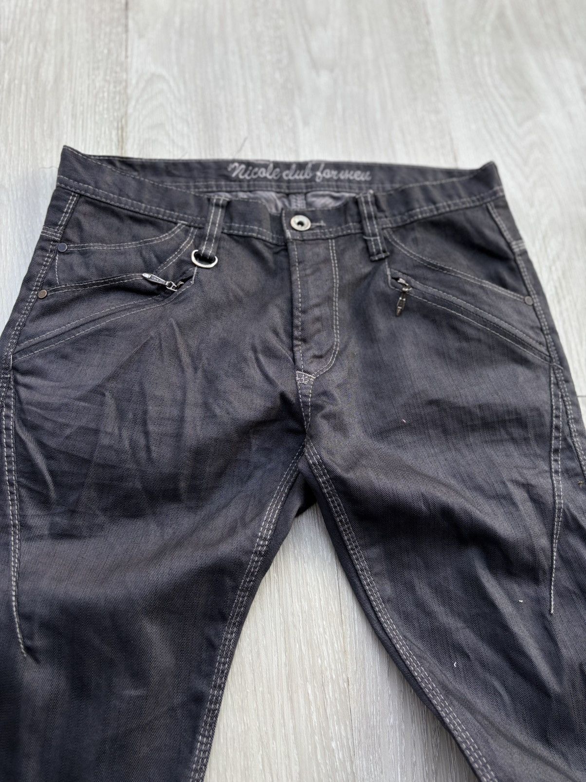 Nicole Club NICOLE CLUB FOR MEN phyton lace up flare jeans Size US 28 / EU 44 - 4 Thumbnail