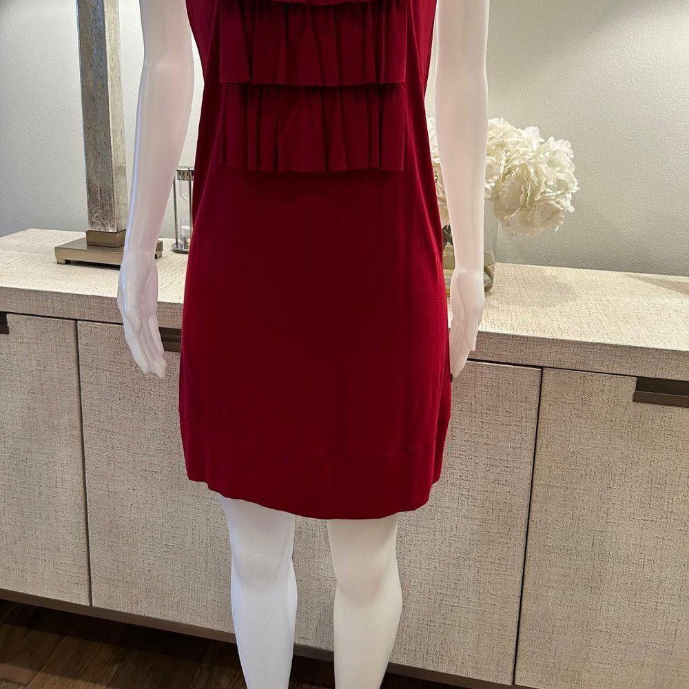Michael Stars Michael Stars Sleeveless Ruffle Front Red Dress Size M / US 6-8 / IT 42-44 - 3 Thumbnail
