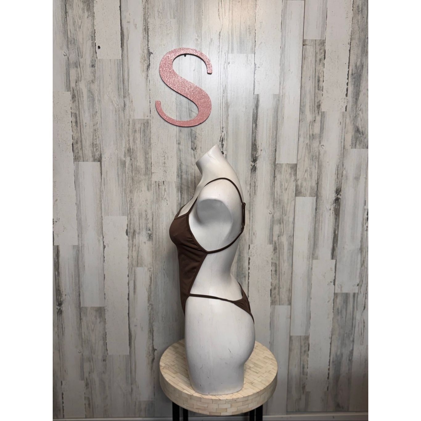 Other Brown Spaghetti Strap Bodysuit | Sleek Minimal One Piece Size Small Size S / US 4 / IT 40 - 2 Thumbnail