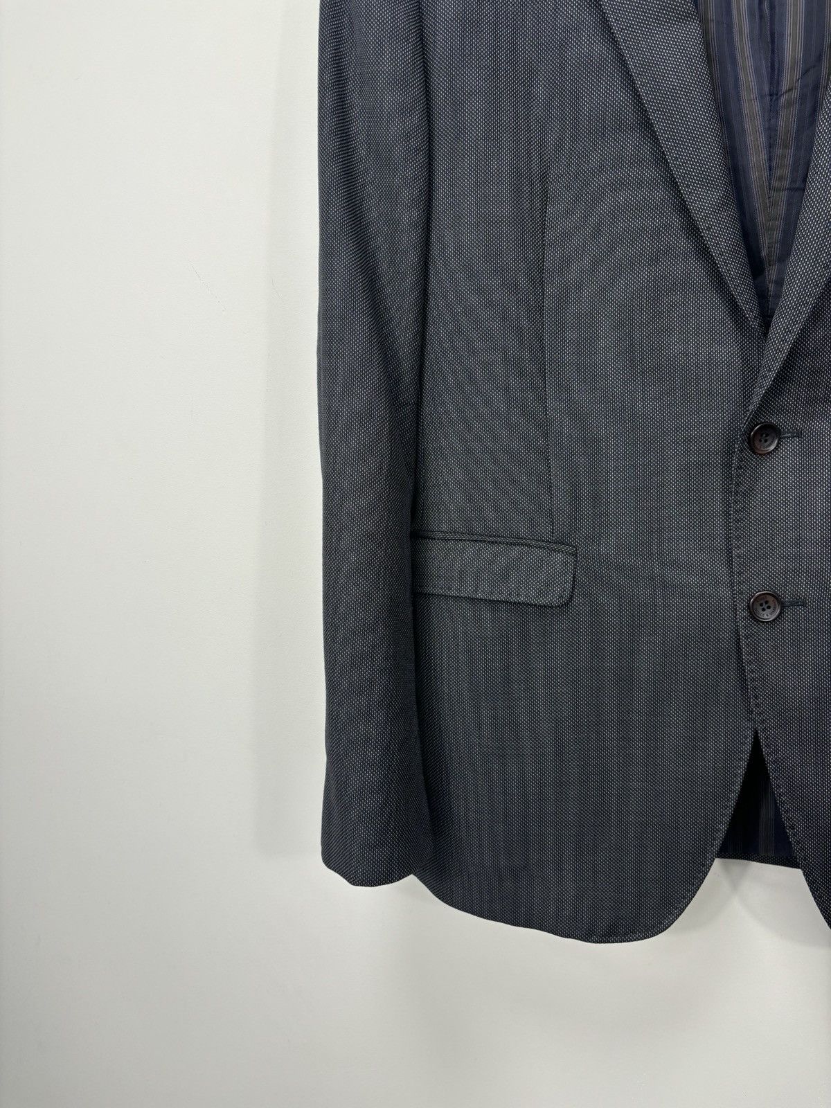 Dolce & Gabbana Vintage Dolce & Gabbana Men’s Birdseye Pattern Wool Blazer Size 42R - 6 Thumbnail
