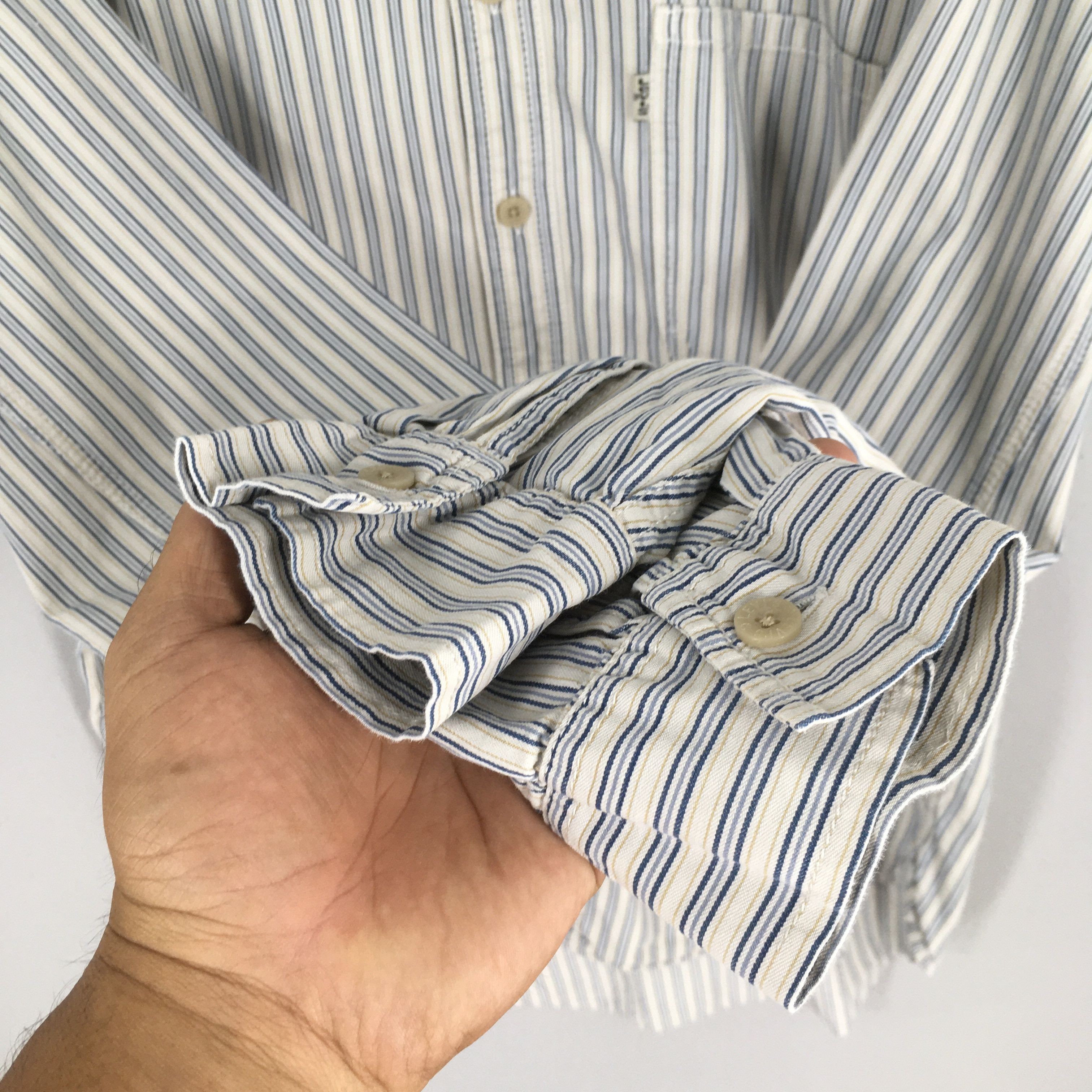 Levi's Vintage 90s Levis Jeans Striped Flannel Shirt Medium Size US M / EU 48-50 / 2 - 5 Thumbnail