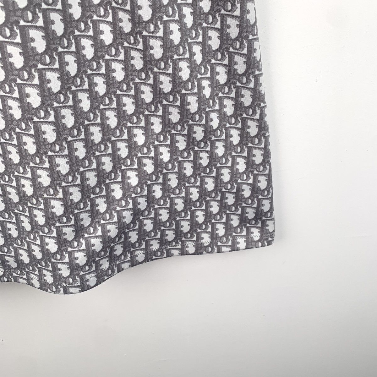 Dior Dior Gray Logo Jacquard Print Stand Collar Semi-Zip-Up Dress Size XS / US 0-2 / IT 36-38 - 4 Thumbnail