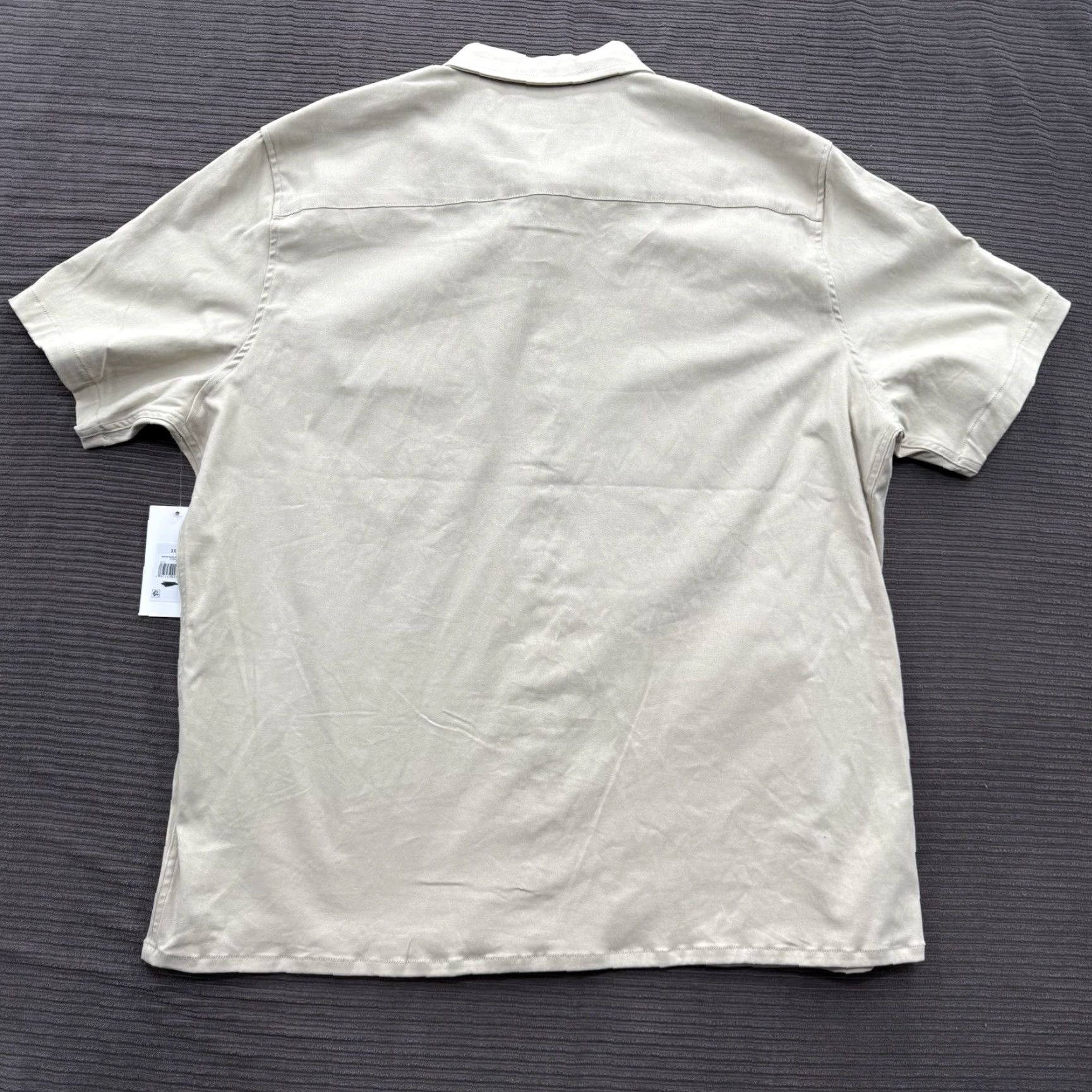 Vintage Dogg Supply By Snoop Dogg Woven Work Wear Shirt Men 3XL Cement Cotton Spandex Button-Up Short Sleeve Brown Logo Hip Hop Workwear Mens Size US XXL / EU 58 / 5 - 2 Thumbnail