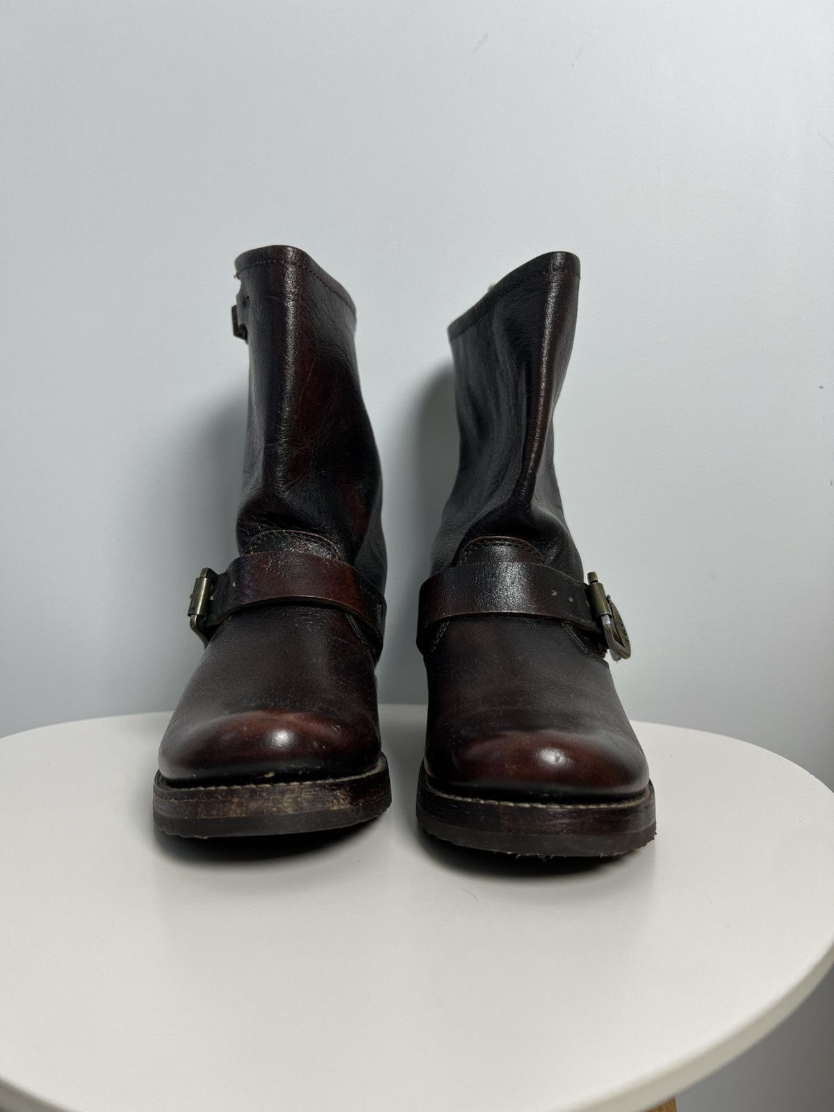 Frye Frye Cowboy Brown Leather Calf Riding Boots Size 8 Size US 8 / IT 38 - 11 Thumbnail
