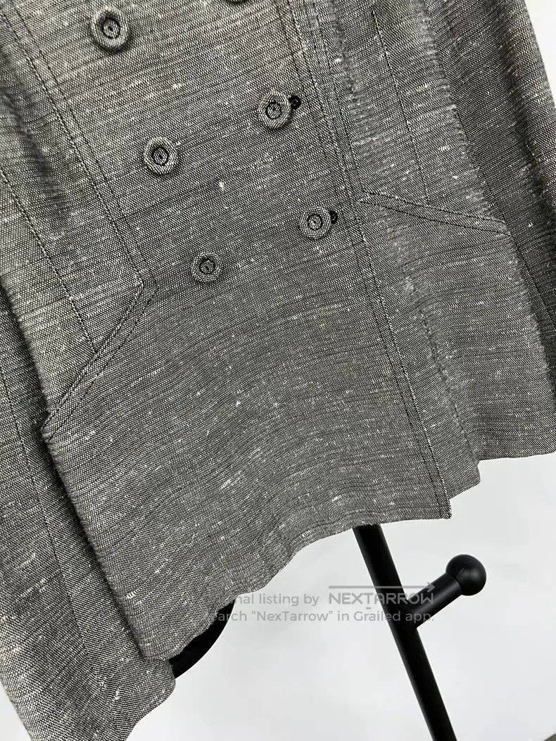 Dior Dior Gray double-breasted gun collared suit jacket Size S / US 4 / IT 40 - 3 Thumbnail