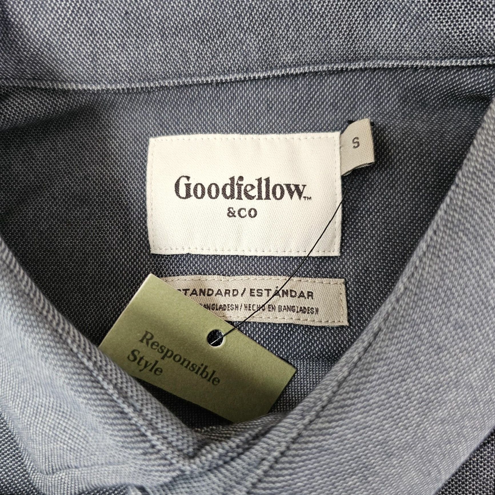 Vintage Goodfellow & Co Shirt Mens Small Slate Long Sleeve Button Down Standard Fit Knit Size US S / EU 44-46 / 1 - 3 Thumbnail