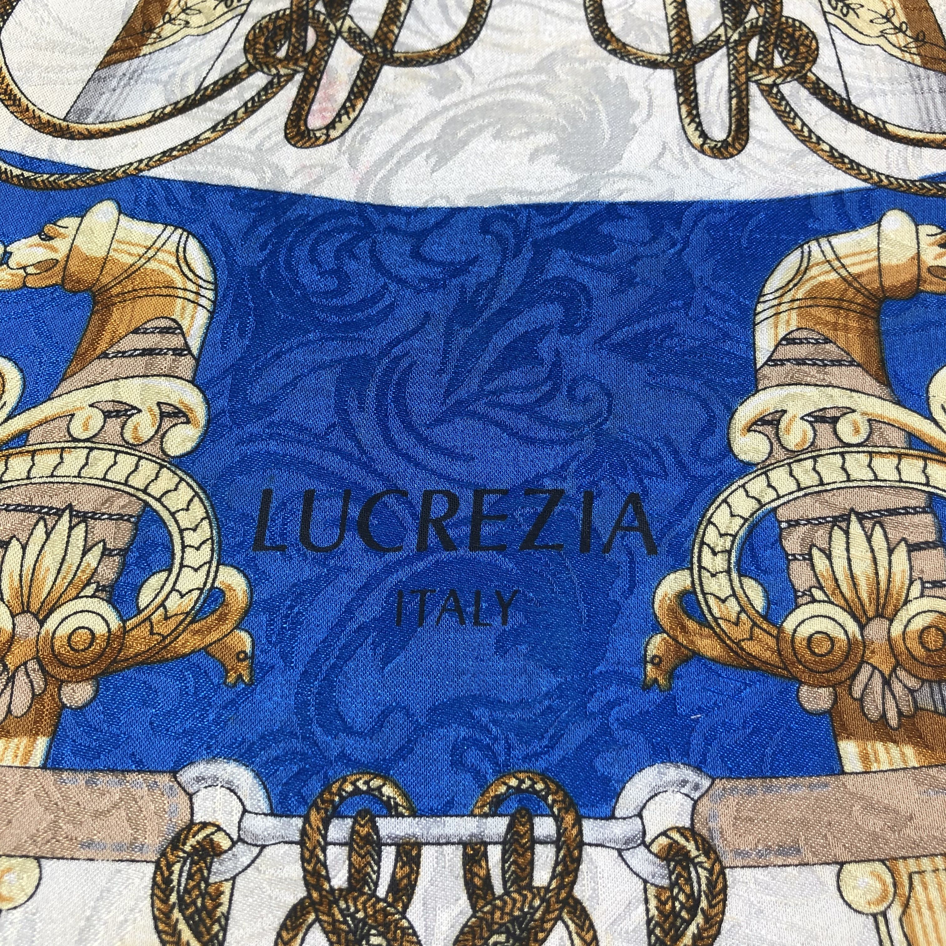 Vintage Lucrezia Italy Luxury Silk Scarf M667 Size ONE SIZE - 3 Thumbnail