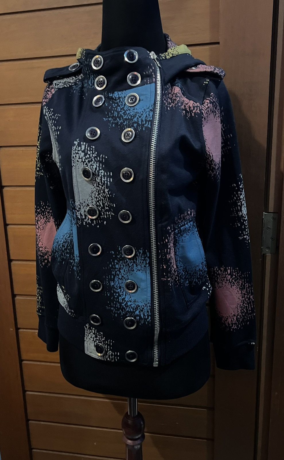 Marc by Marc Jacobs Archive Marc by Marc Jacobs Spray Paint Hoodie Moto Jacket Size XS / US 0-2 / IT 36-38 - 4 Thumbnail