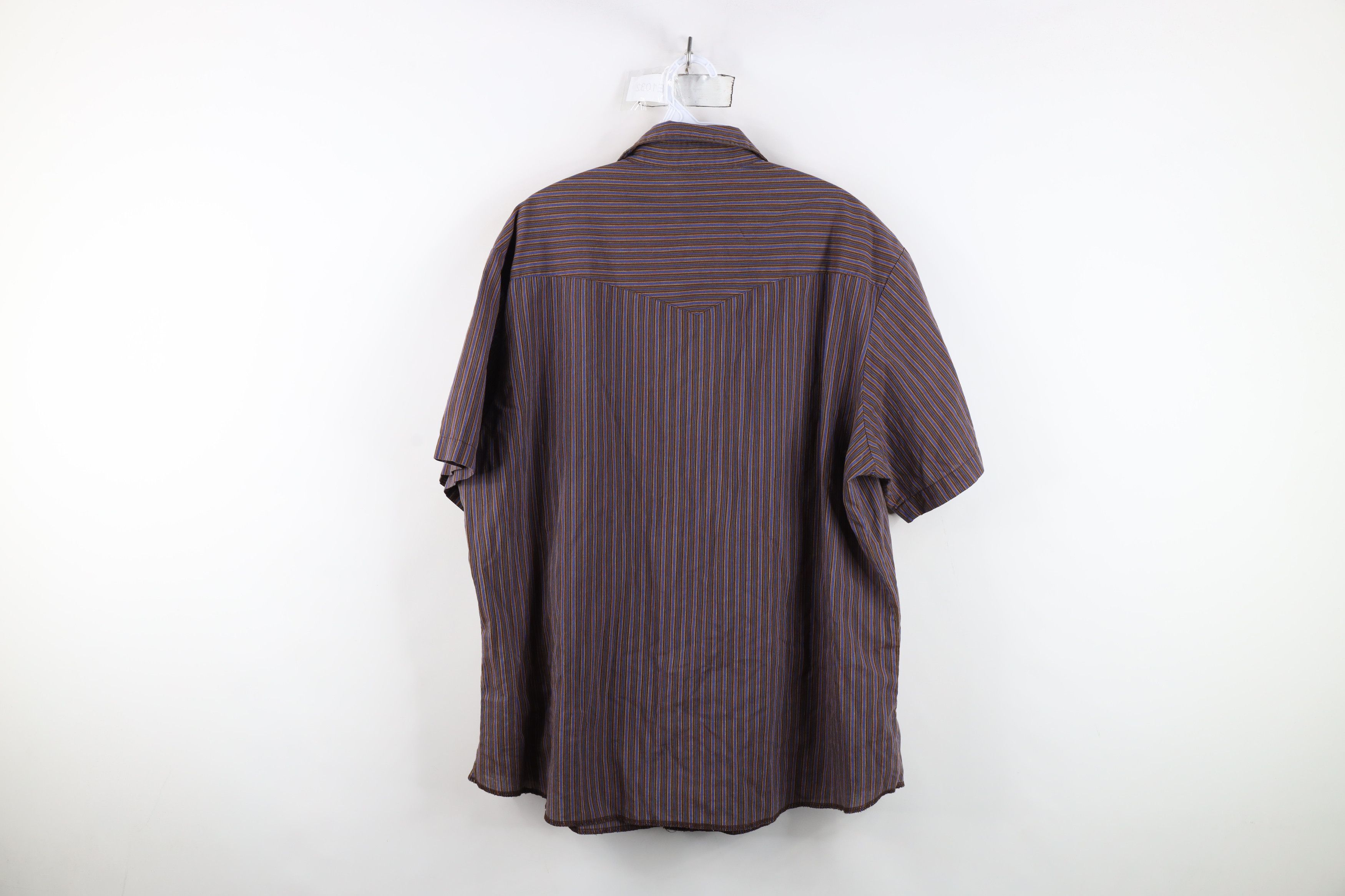 Wrangler Vintage 90s Wrangler Western Striped Cowboy Button Shirt Size US XXL / EU 58 / 5 - 7 Thumbnail