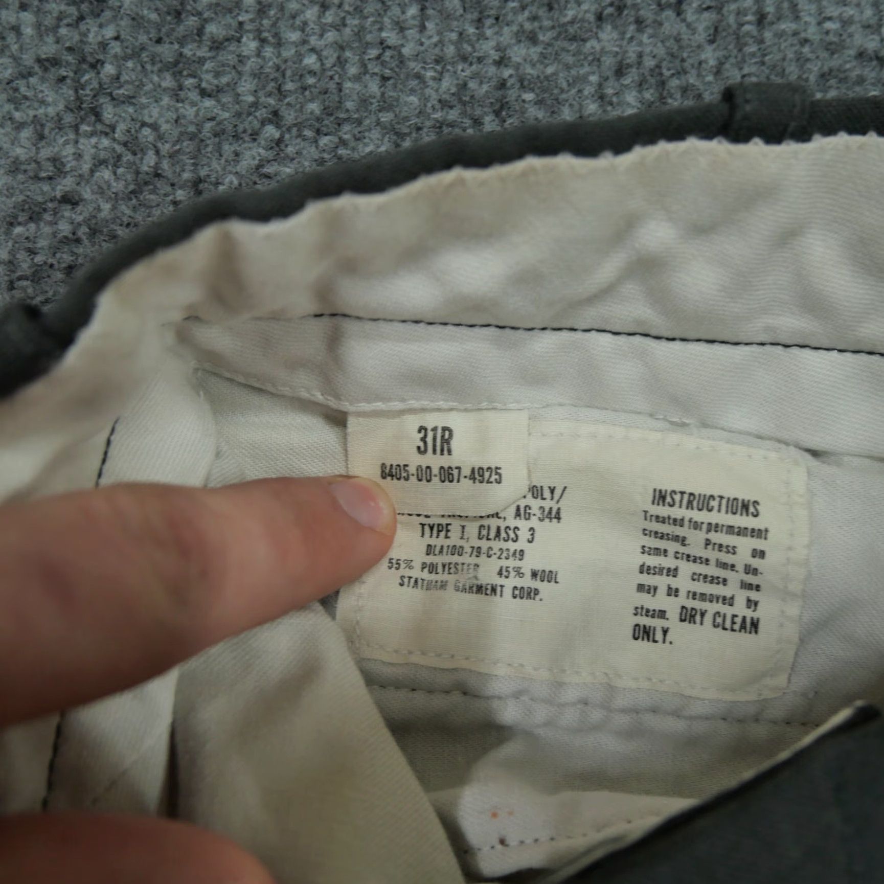 Vintage VINTAGE Ag 344 Pants Mens 31 28x31 Green Wool Blend Slacks Statham Garment 70s Size US 28 / EU 44 - 4 Thumbnail