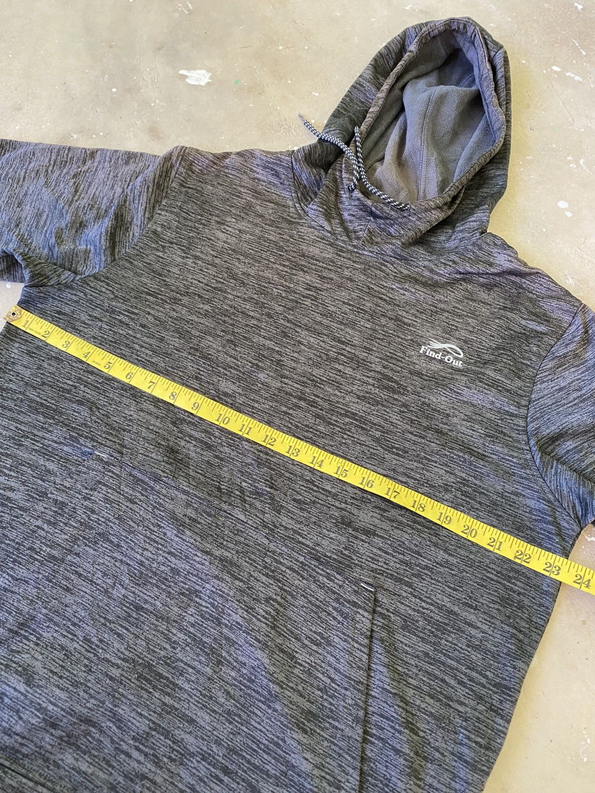 Japanese Brand Find-Out Fleece Lined Tech Hoodie Japan XL Grey Size US XL / EU 56 / 4 - 10 Thumbnail