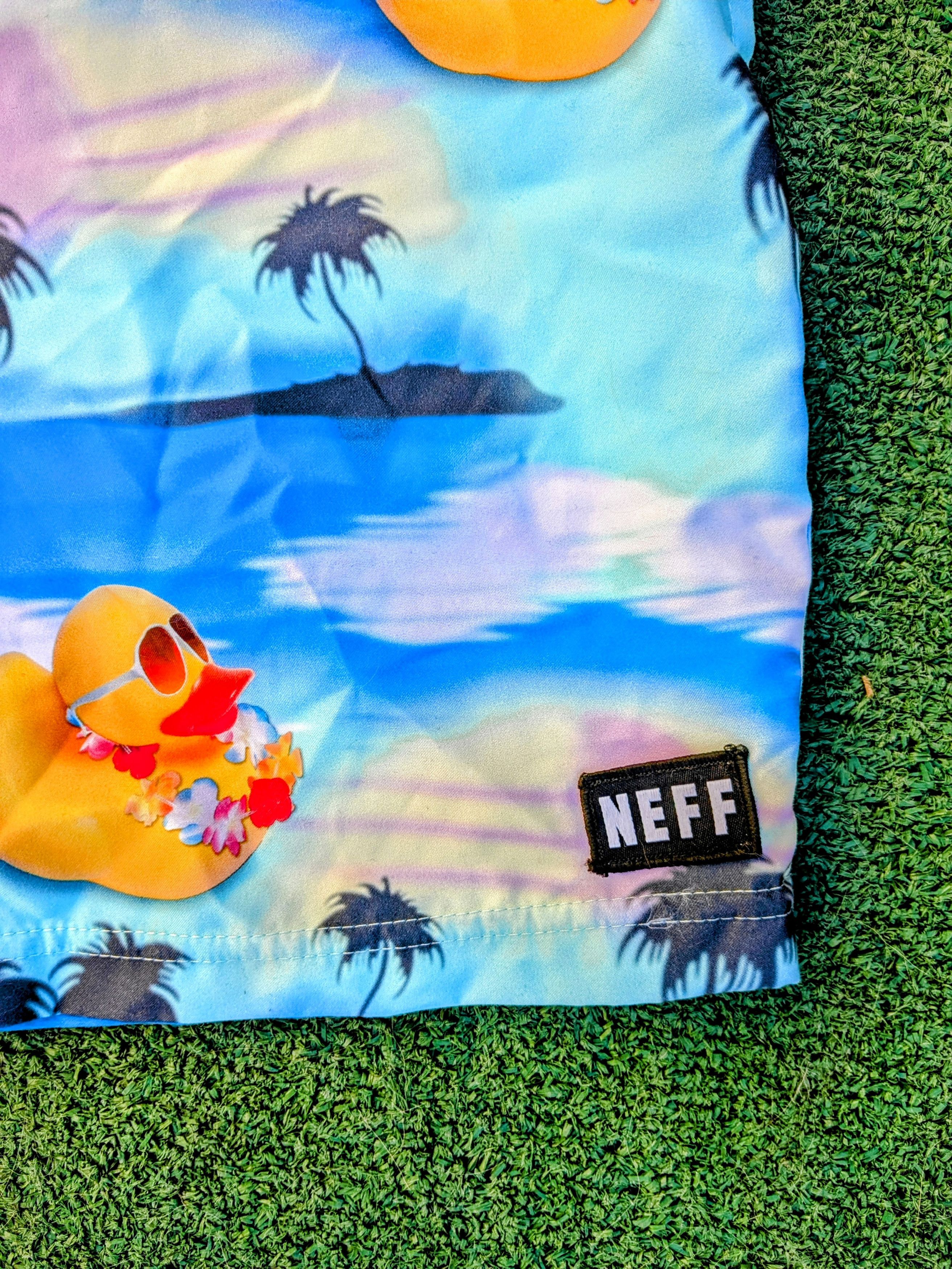 NEFF NEFF Hawaiian Rubber Ducky Drawstring Swim Board Shorts Size US 29 - 3 Thumbnail