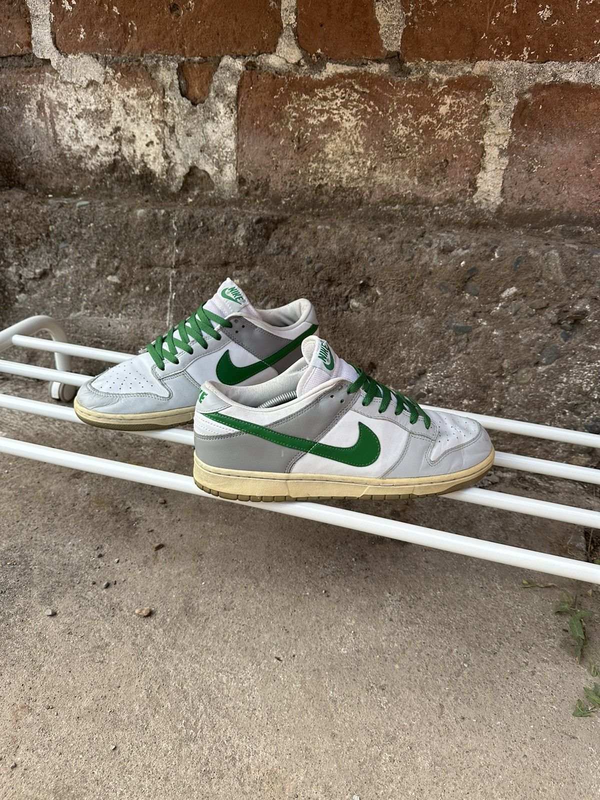 image of Nike Dunk Low Green White Grey 2003 Shoes, Men's (Size 12)
