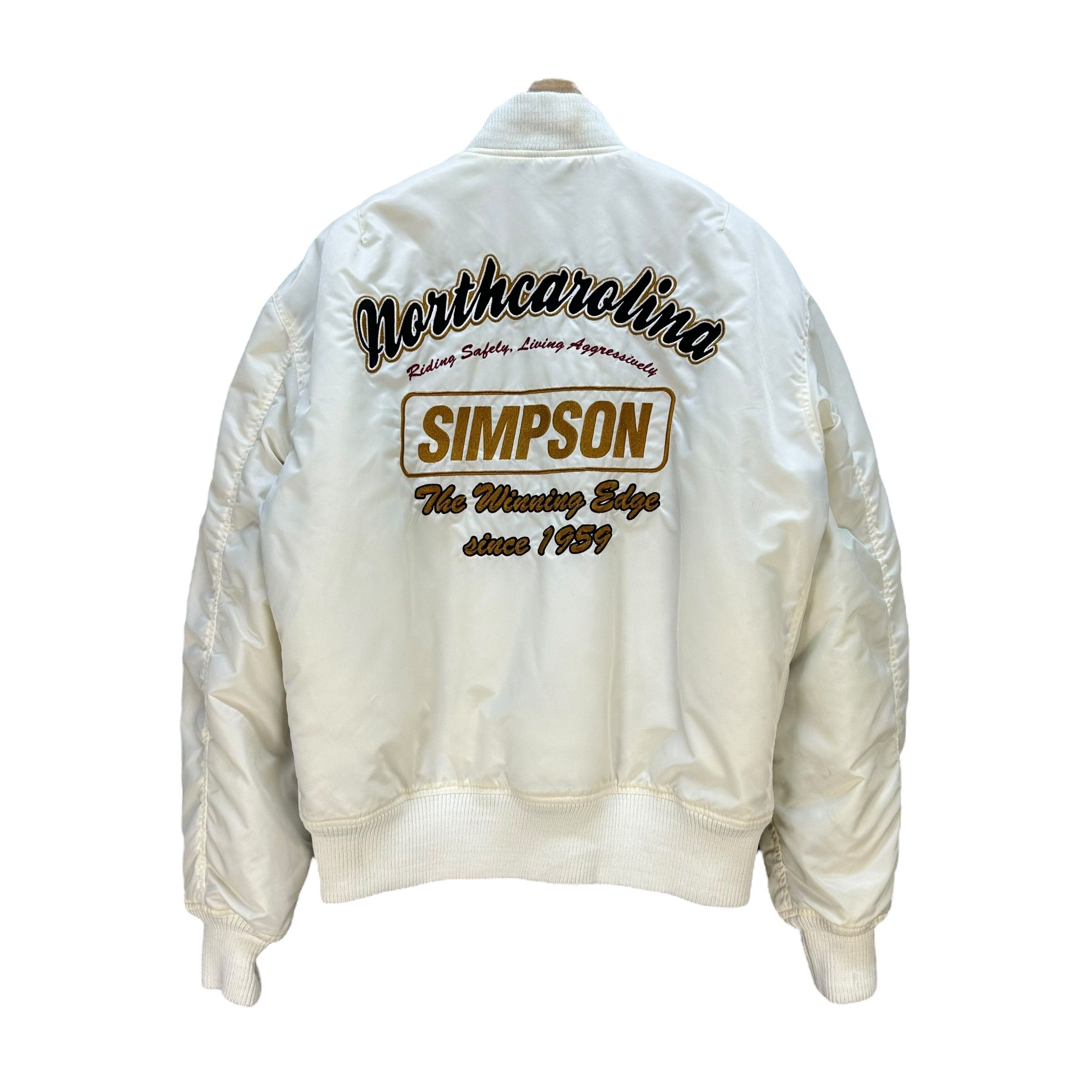 The Simpsons SIMPSON NORTH CAROLINA Big Logo Bomber Jacket #A80-1940 Size US L / EU 52-54 / 3 - 1 Thumbnail