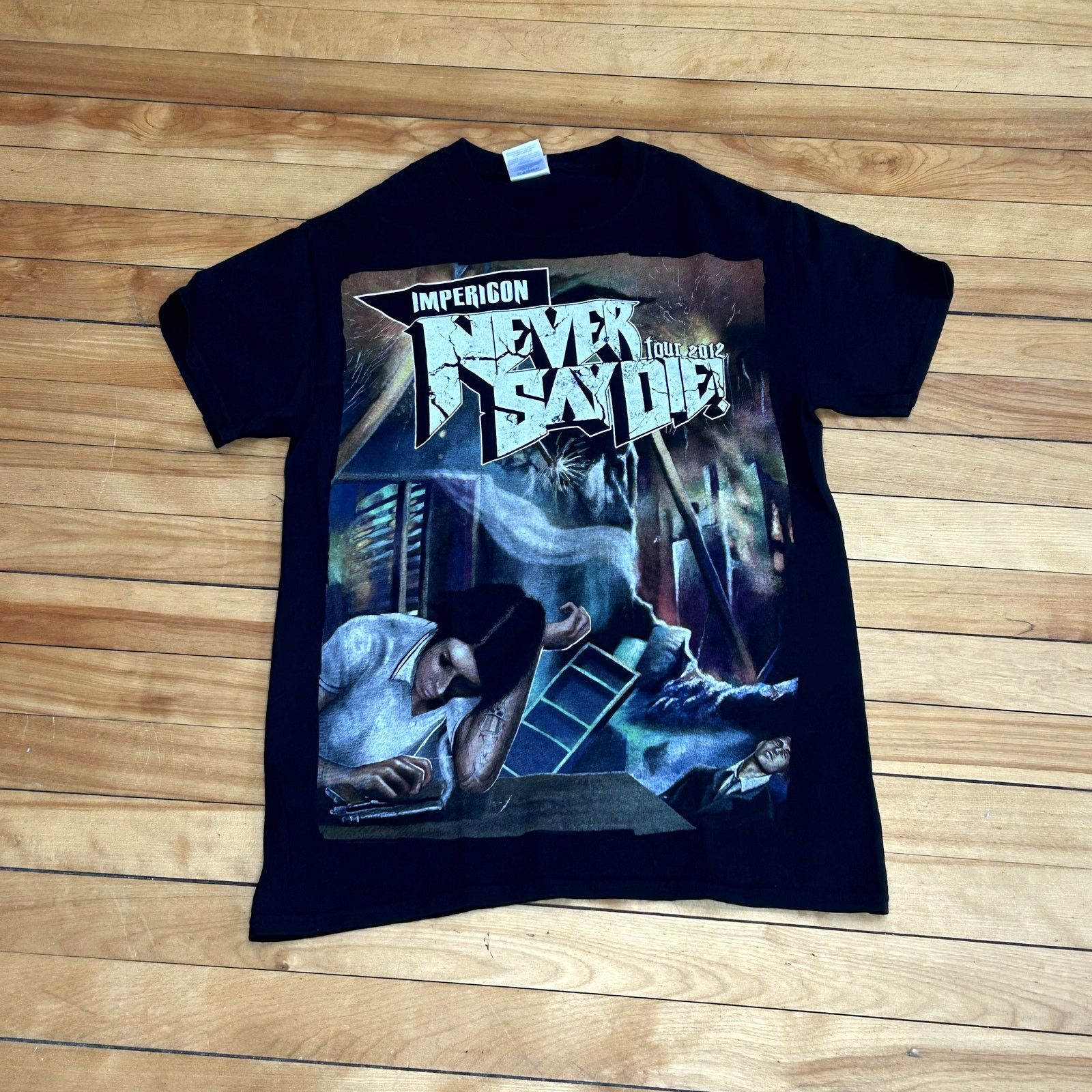 Gildan Y2K Imperigon Never Say Die Concert Shirt Small Size US S / EU 44-46 / 1 - 1 Thumbnail