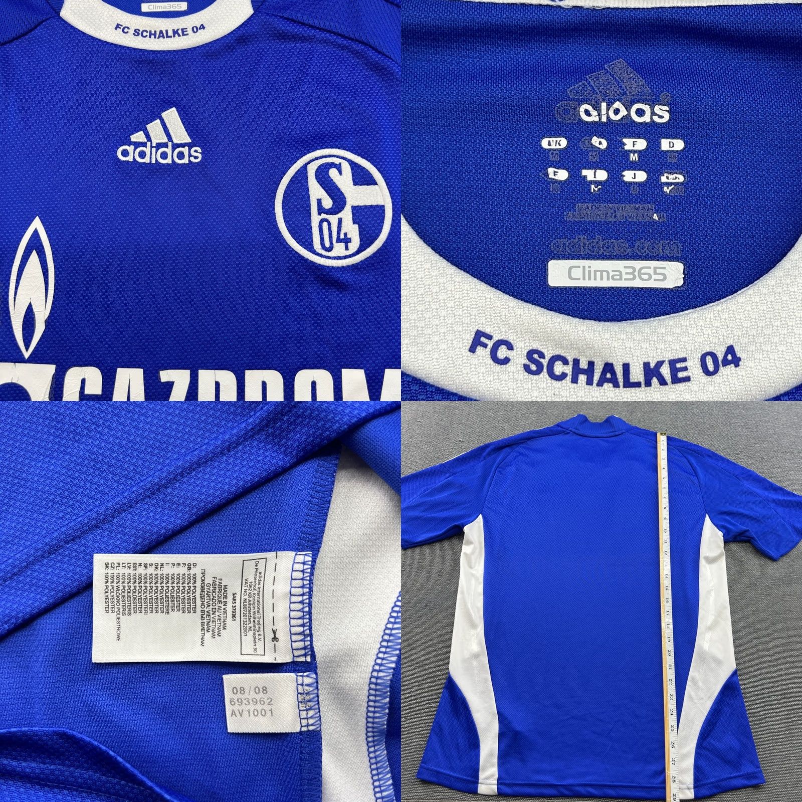 Adidas Schalke 04 2008 2009 2010 Home Football Jersey Mens Medium Adidas Shirt Size US M / EU 48-50 / 2 - 8 Thumbnail