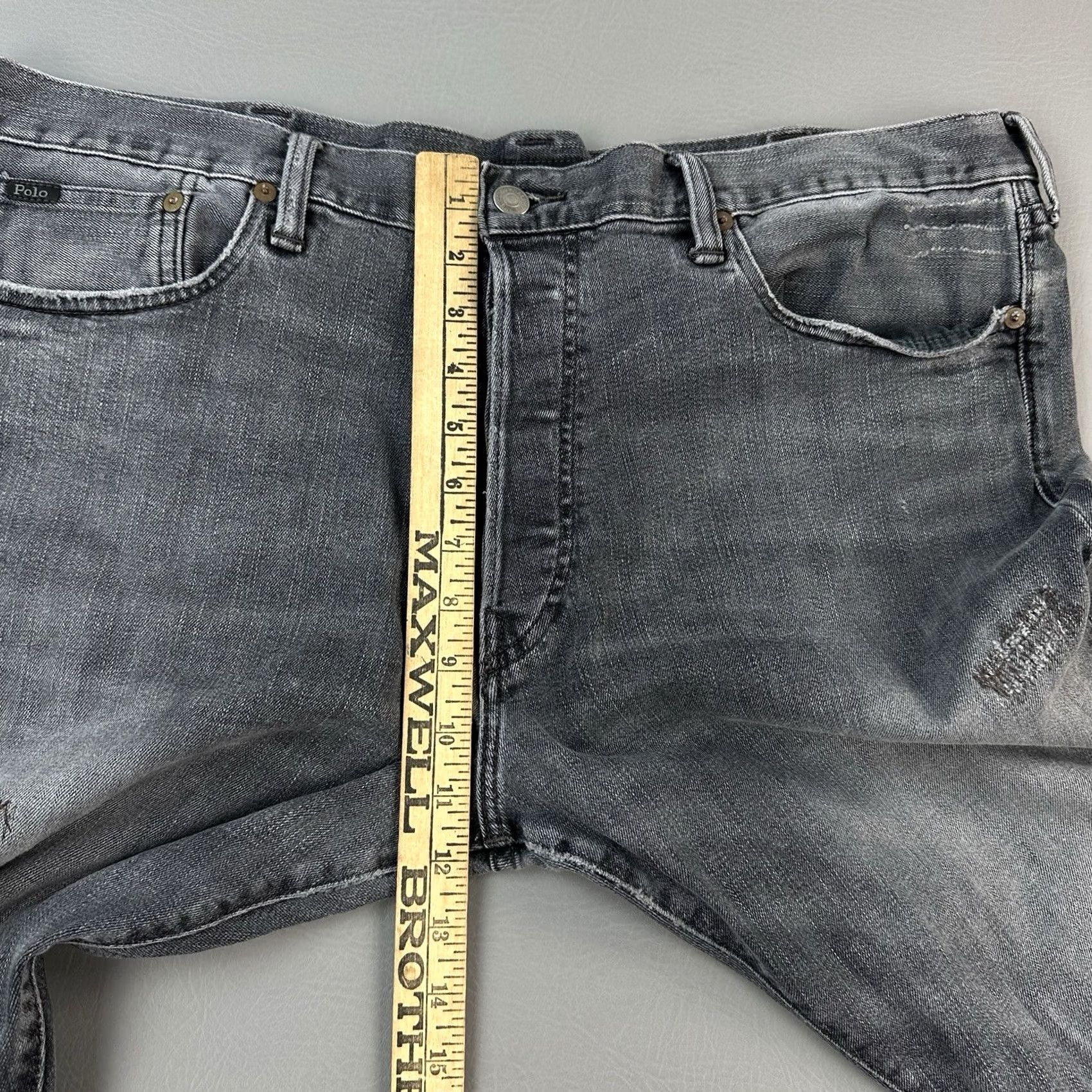 Polo Ralph Lauren Polo Ralph Lauren Jeans Mens 38x32 Charcoal Wash Sullivan Slim Distressed Casual Jeans Size US M / EU 48-50 / 2 - 5 Thumbnail