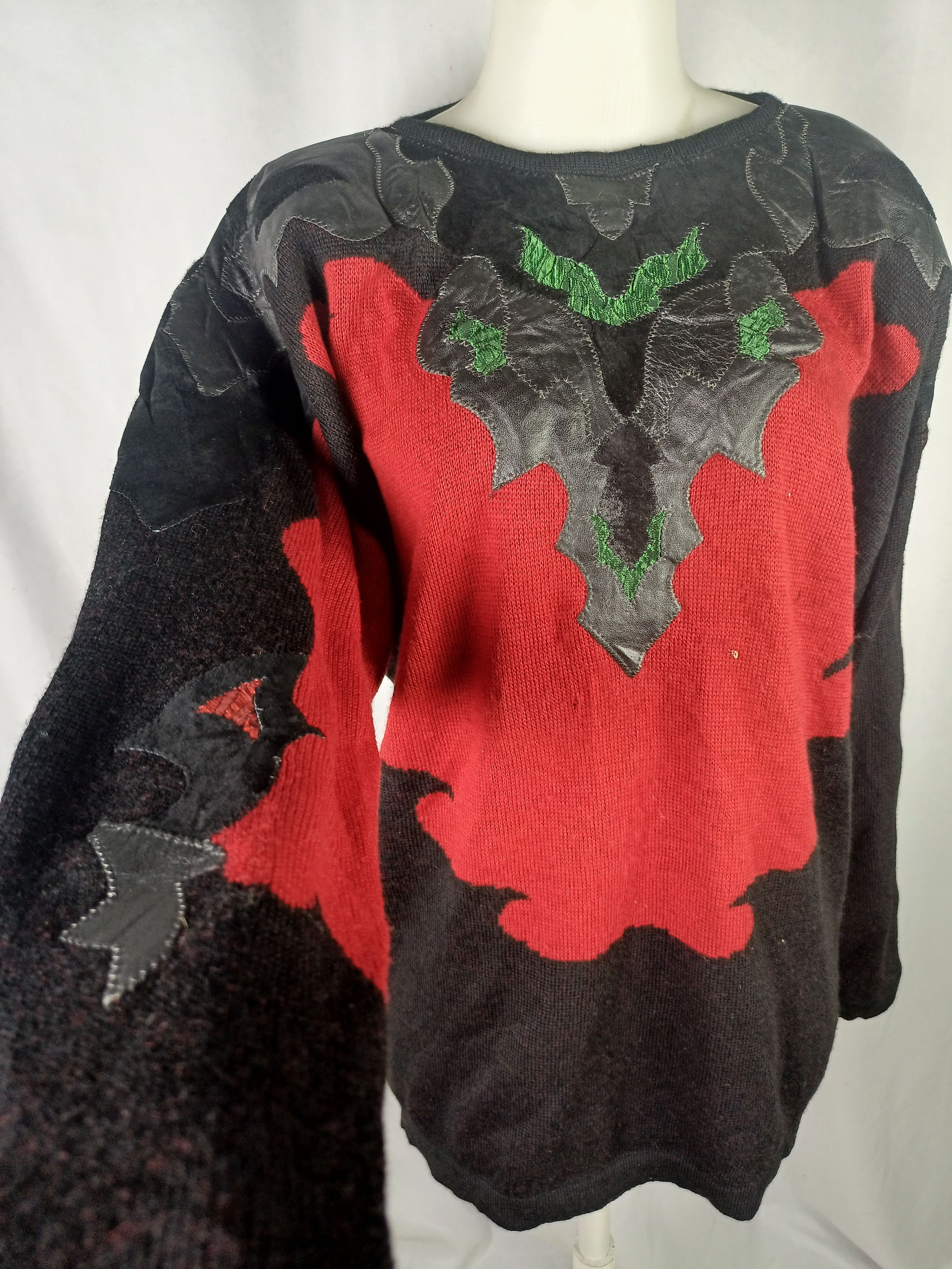 Japanese Brand Crazy Vintage Place Vendome leather Knit Crewneck Sweater Size M / US 6-8 / IT 42-44 - 20 Thumbnail