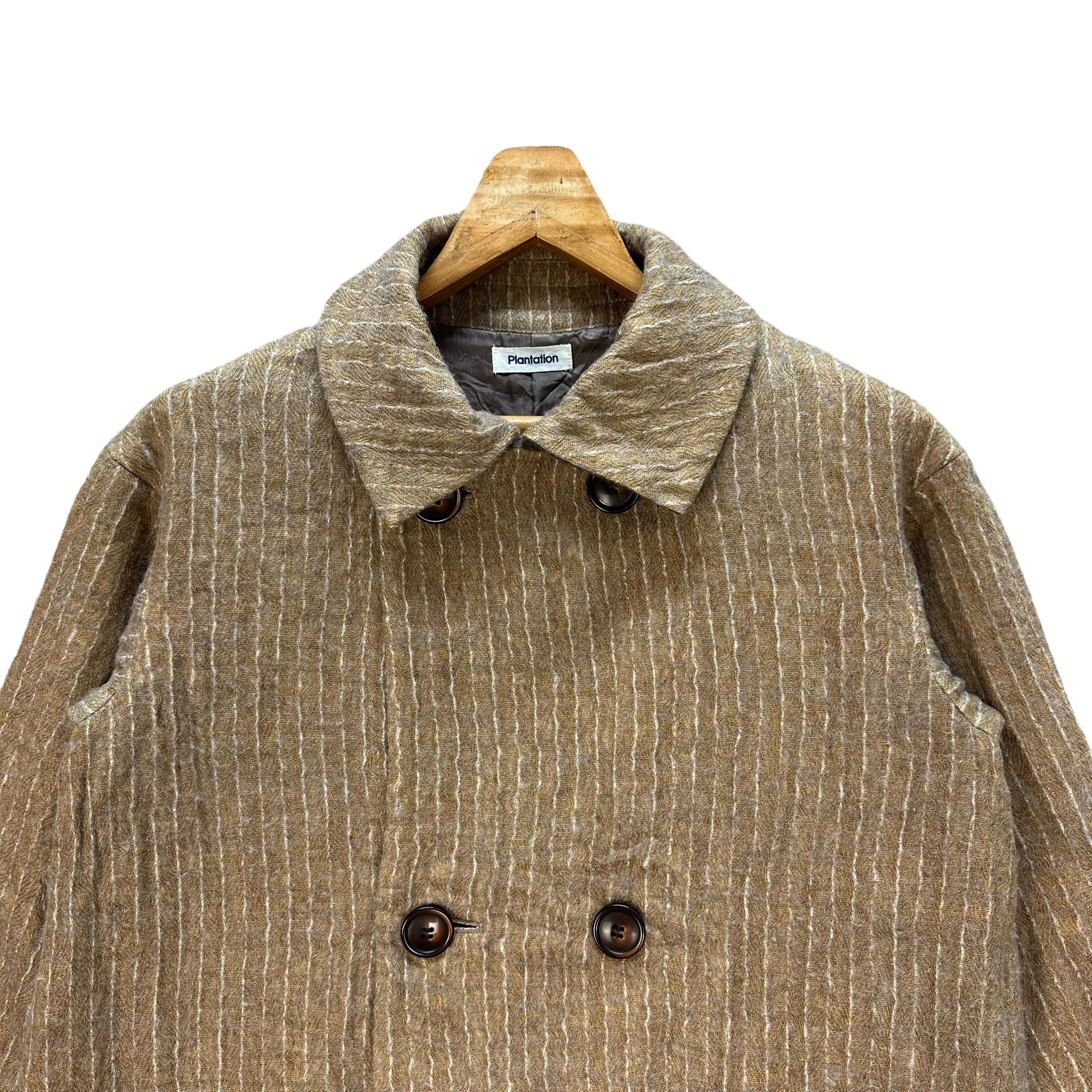 Japanese Brand PLANTATION Striped Double Breasted Coat Jacket #012-1428 Size US M / EU 48-50 / 2 - 2 Thumbnail