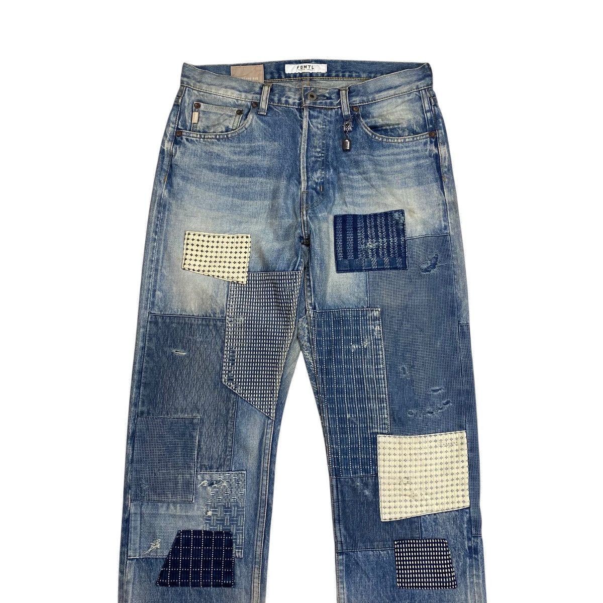 FDMTL FDMTL Patchwork Denim Selvedge Pants Size US 32 / EU 48 - 2 Thumbnail
