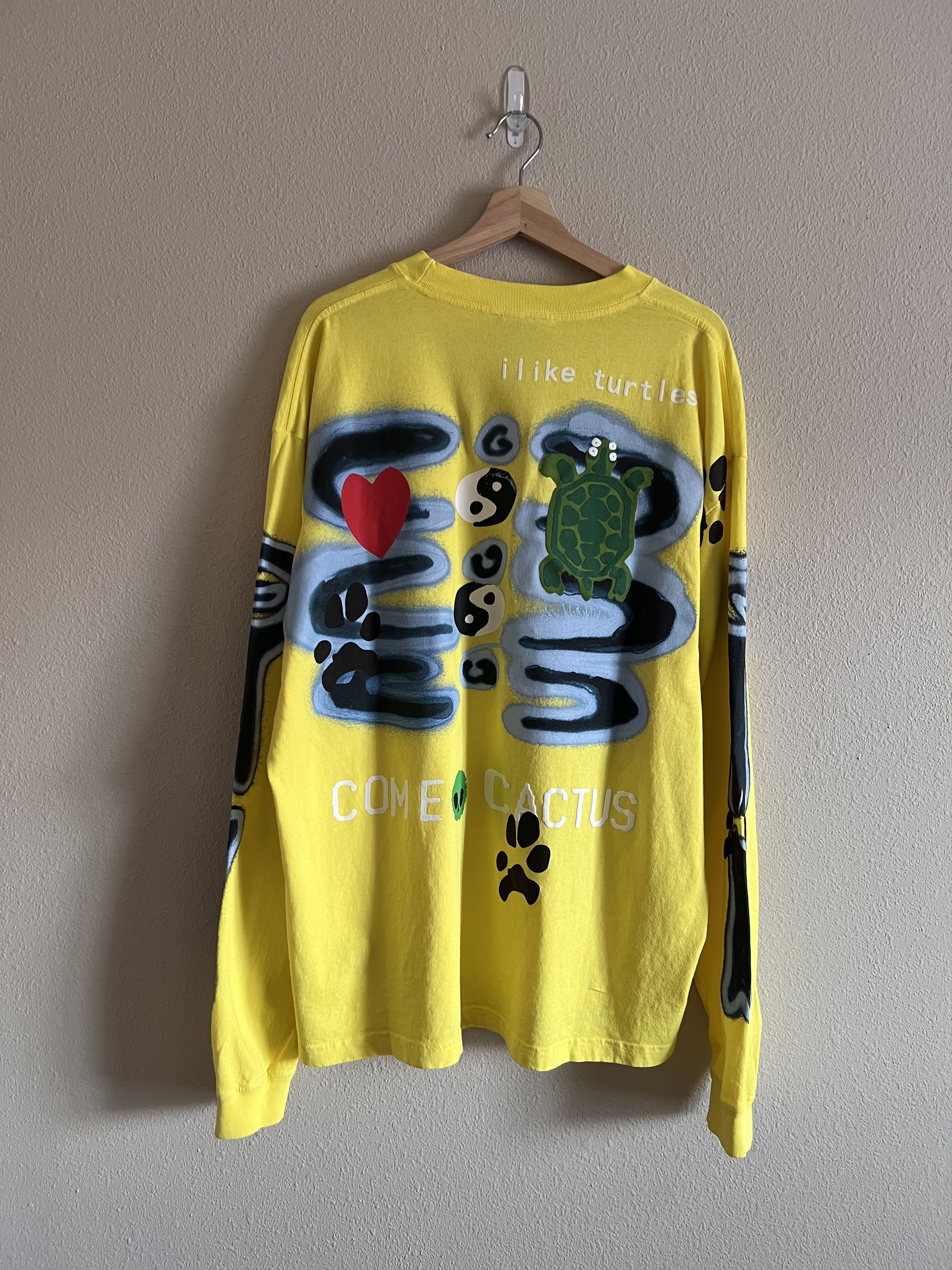 Cactus Plant Flea Market × Come Tees CPFM Come Tees Long Sleeve Tee in Flounder Yellow Size US XXL / EU 58 / 5 - 4 Thumbnail
