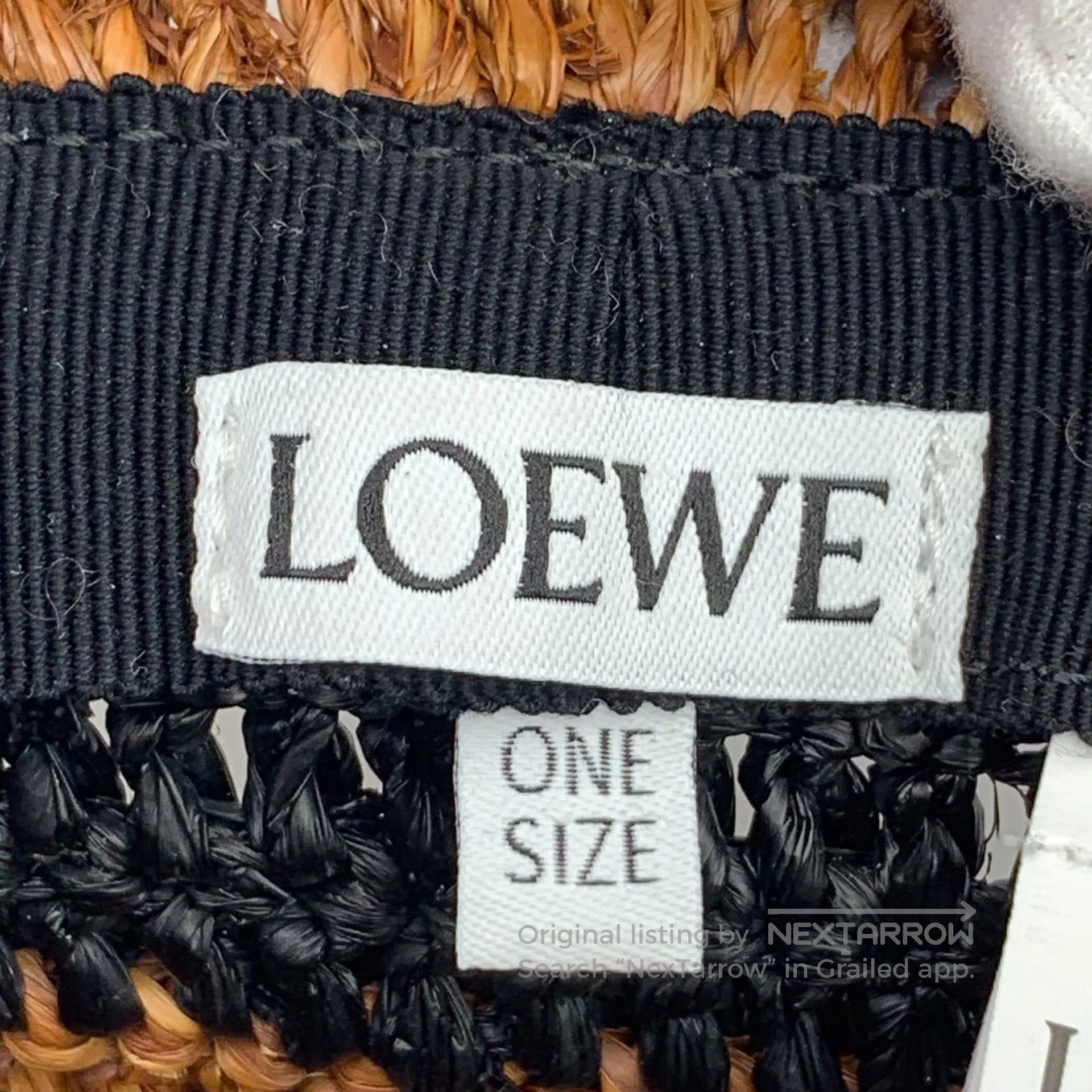 Loewe Loewe Logo Embroidery Raffia Straw Bucket Hat. Size ONE SIZE - 7 Thumbnail