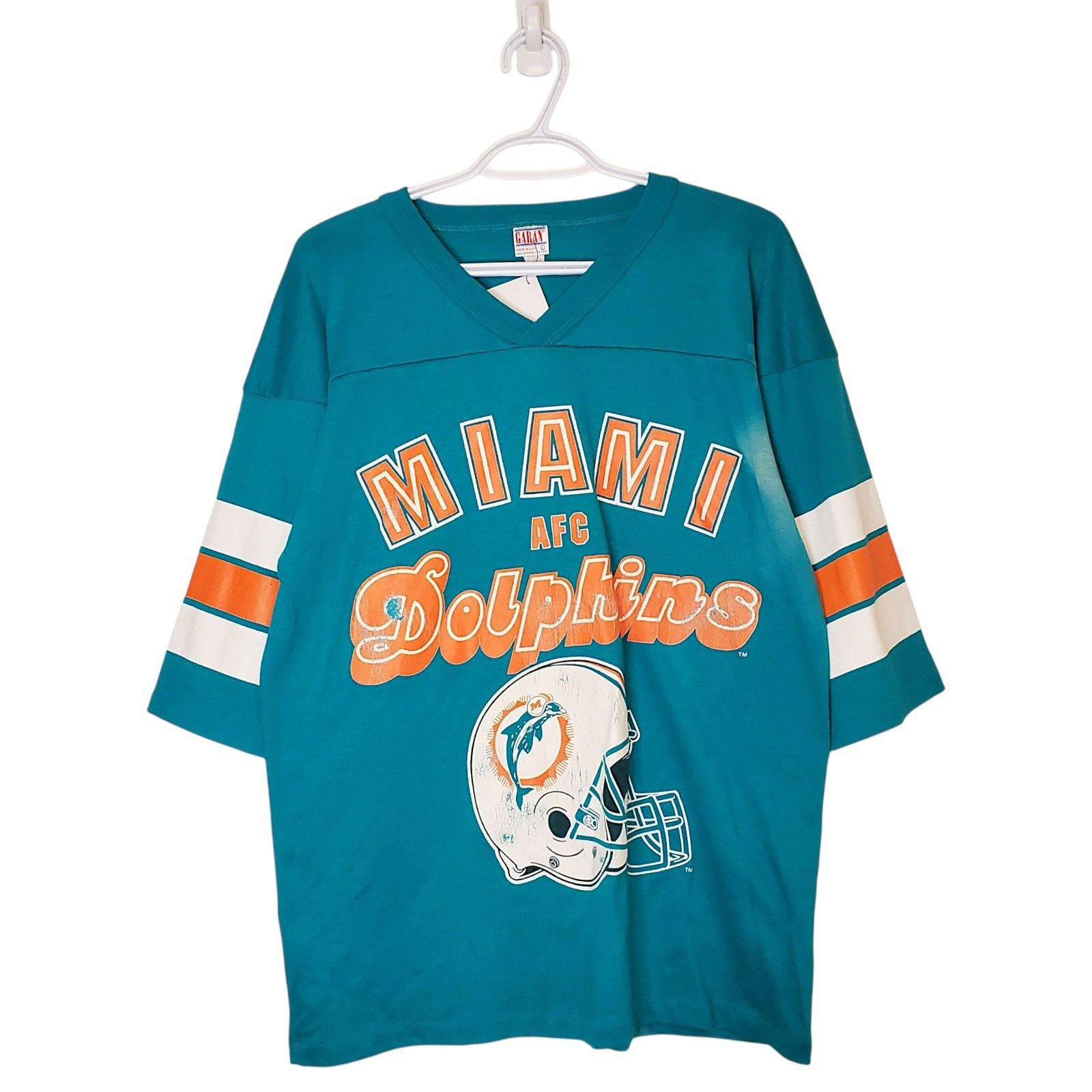 Vintage Vintage 80s Miami Dolphins AFC NFL jersey green size L Size US L / EU 52-54 / 3 - 1 Thumbnail