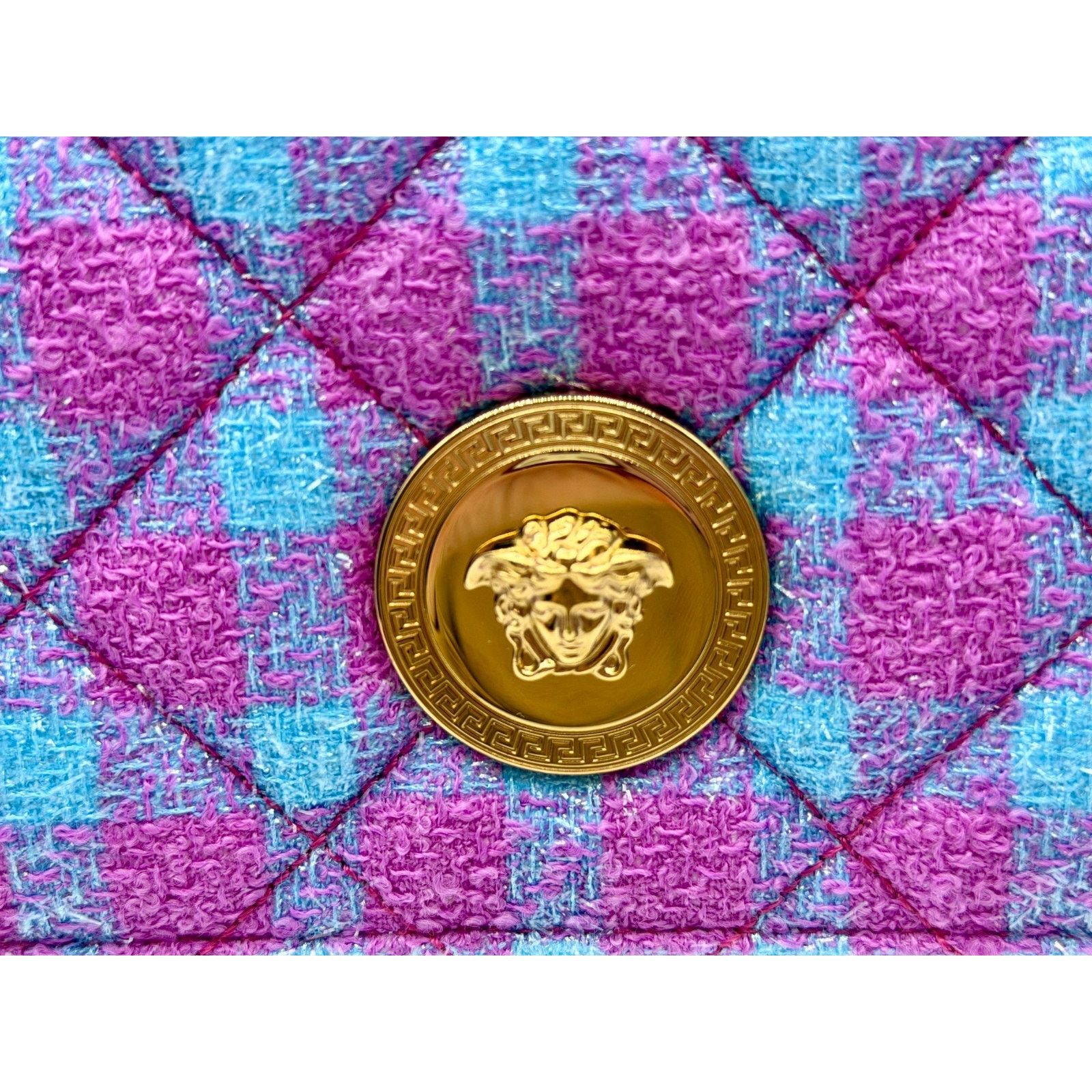 Versace VERSACE Women Wool Jacquard Gold Medusa Quilted Shoulder Bag Size ONE SIZE - 12 Thumbnail