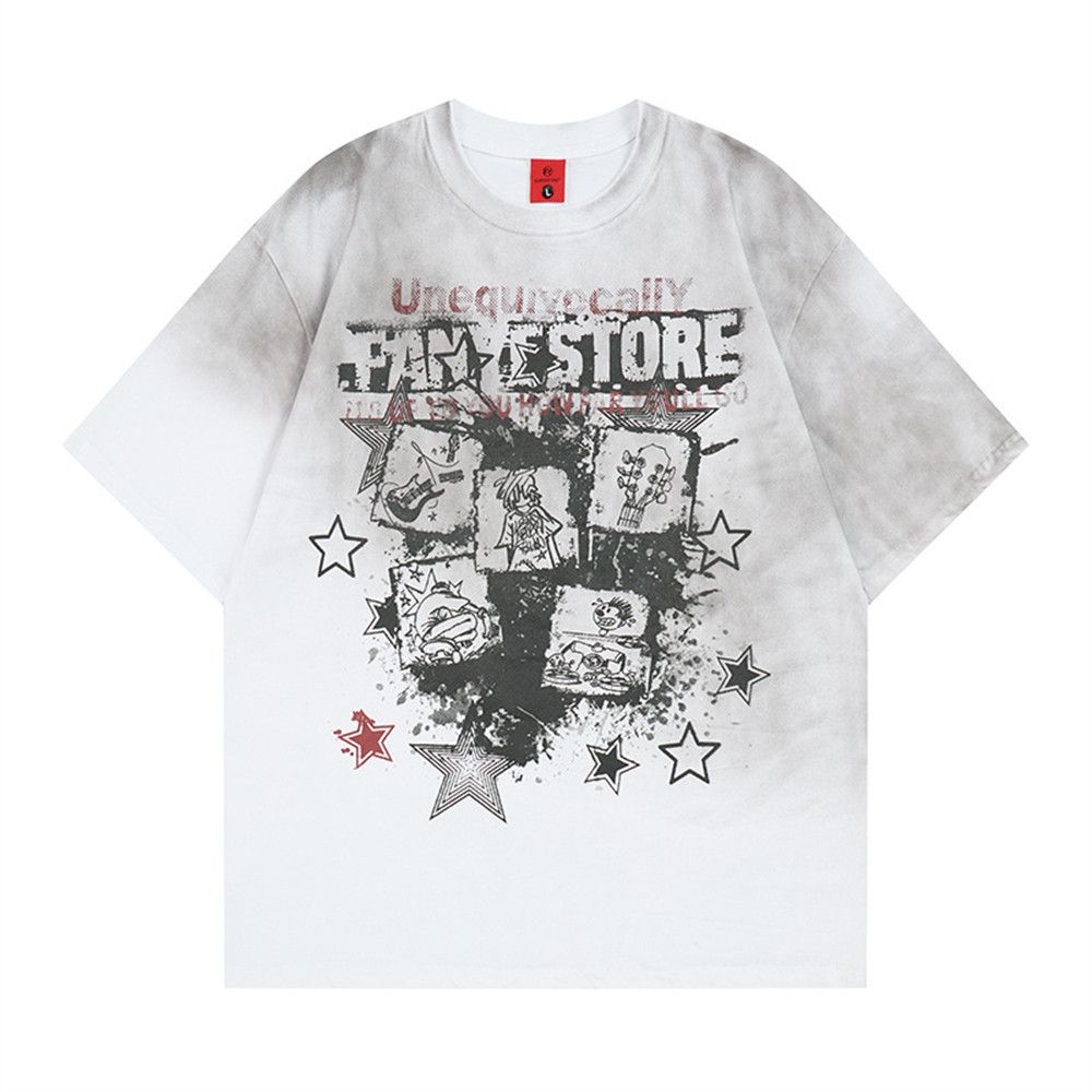 Vintage Hip-hop rock cartoon print spray-dye distressed t-shirt Size US M / EU 48-50 / 2 - 1 Thumbnail