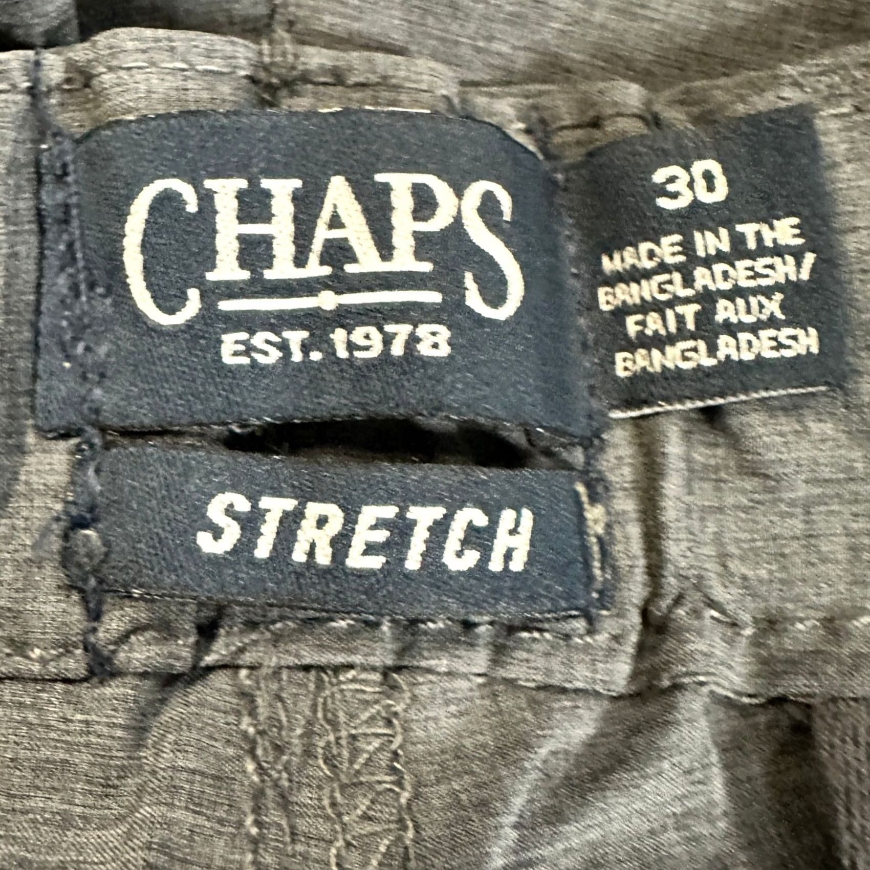 Chaps Chaps Chino Shorts Mens Golf Stretch Flat Front 30X9 Dark Grey Performance NEW Size US 30 / EU 46 - 4 Thumbnail