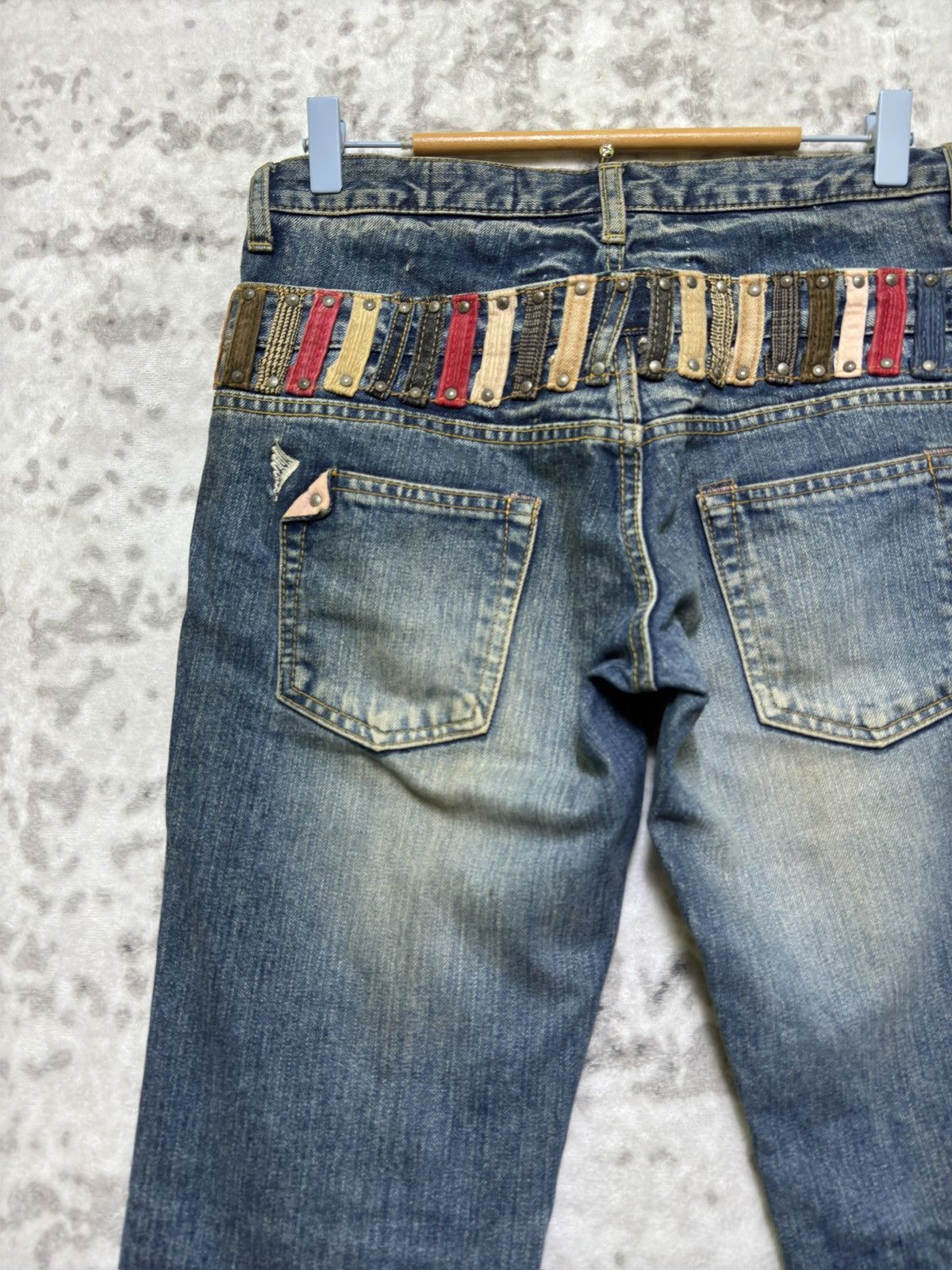 Japanese Brand Y2K Antgauge Double Waist Distressed Unisex Denim Jeans Size US 30 / EU 46 - 9 Thumbnail