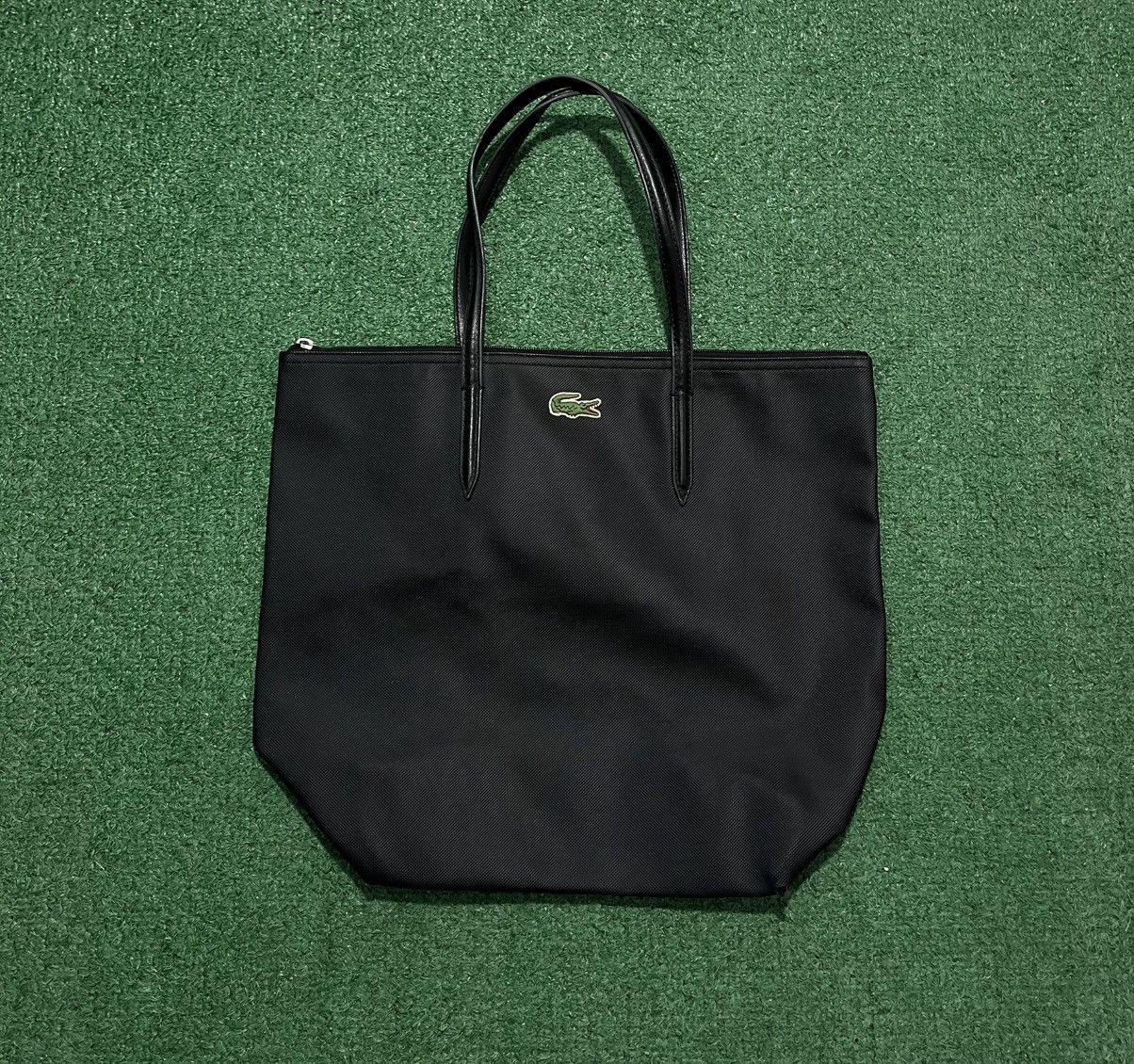 Lacoste × Vintage Lacoste Leather Tote Bag Black Size ONE SIZE - 1 Thumbnail