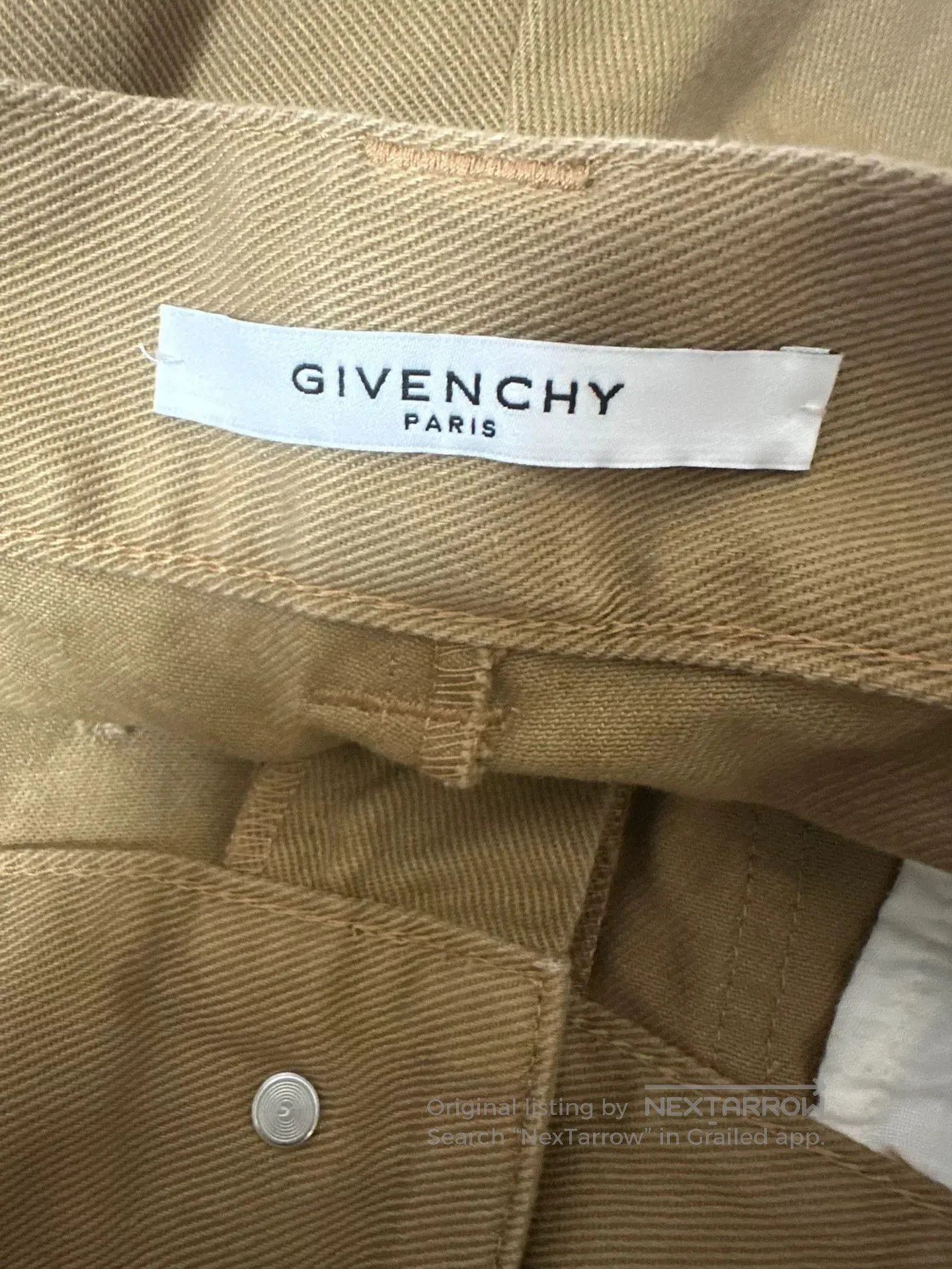 Givenchy Givenchy Brown Denim Shorts with Ring Detail. Size US 44 / EU 60 - 3 Thumbnail
