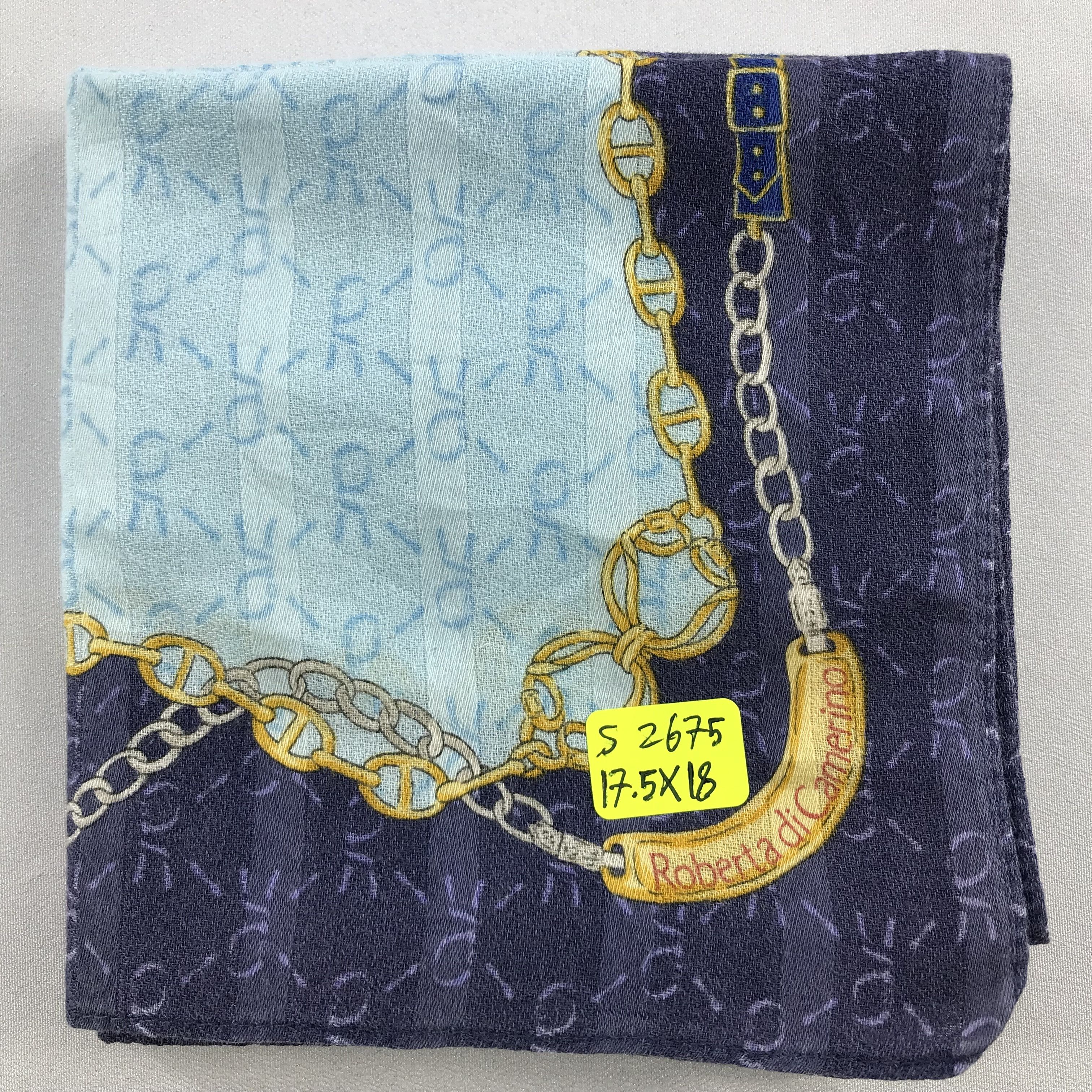 Roberta di Camerino × Vintage Roberta Di Camerino Bandana /Handkerchief/Neckerchief -S2675 Size ONE SIZE - 5 Thumbnail