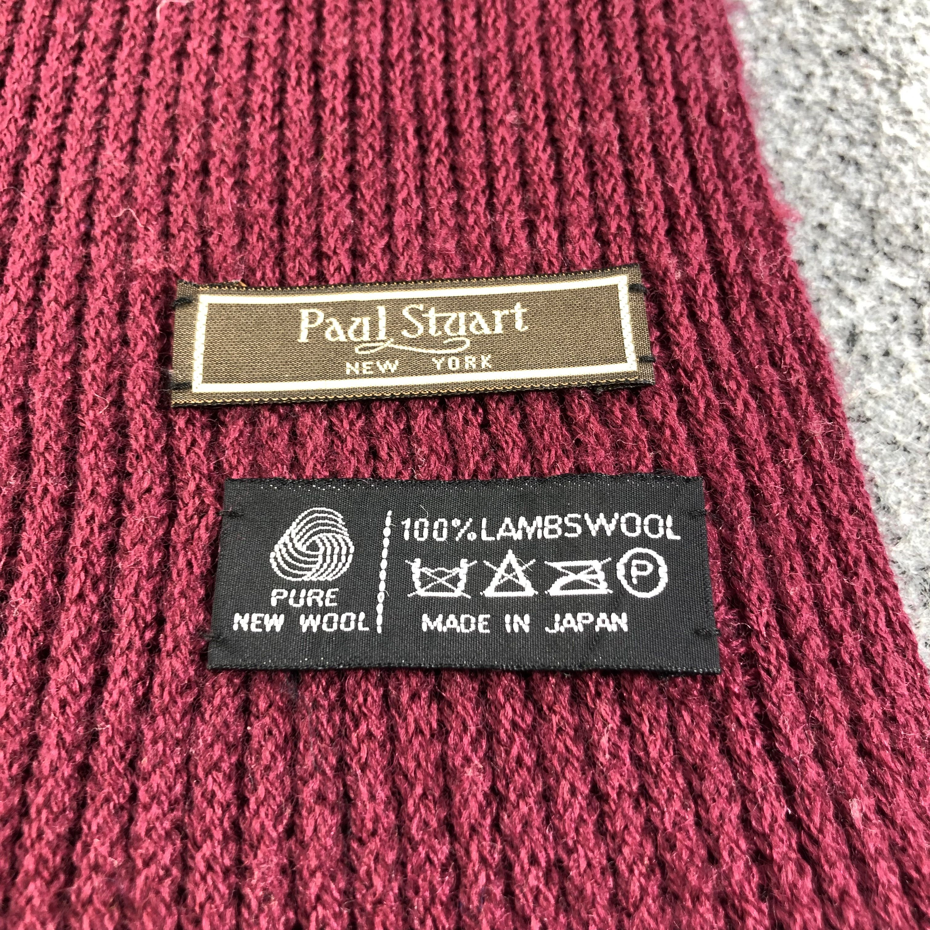 Paul Stuart Paul Stuart Knit Wool Scarf Muffler V1327 Size ONE SIZE - 4 Thumbnail
