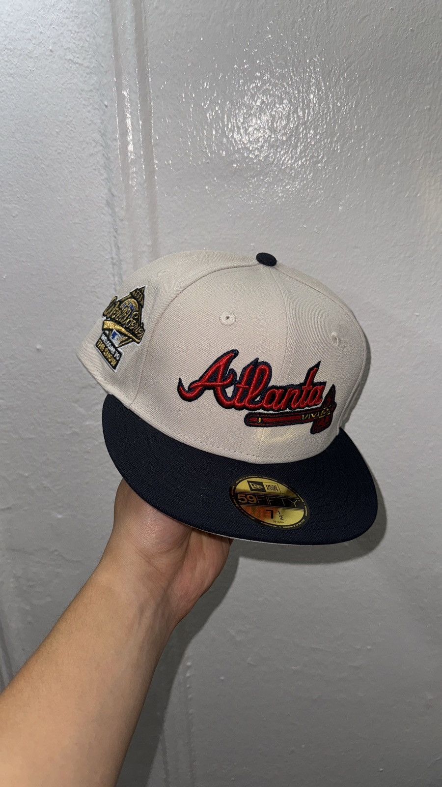 New Era New Era 59fifty Atlanta Braves fitted hat size 7 1/2 Size ONE SIZE - 1 Thumbnail