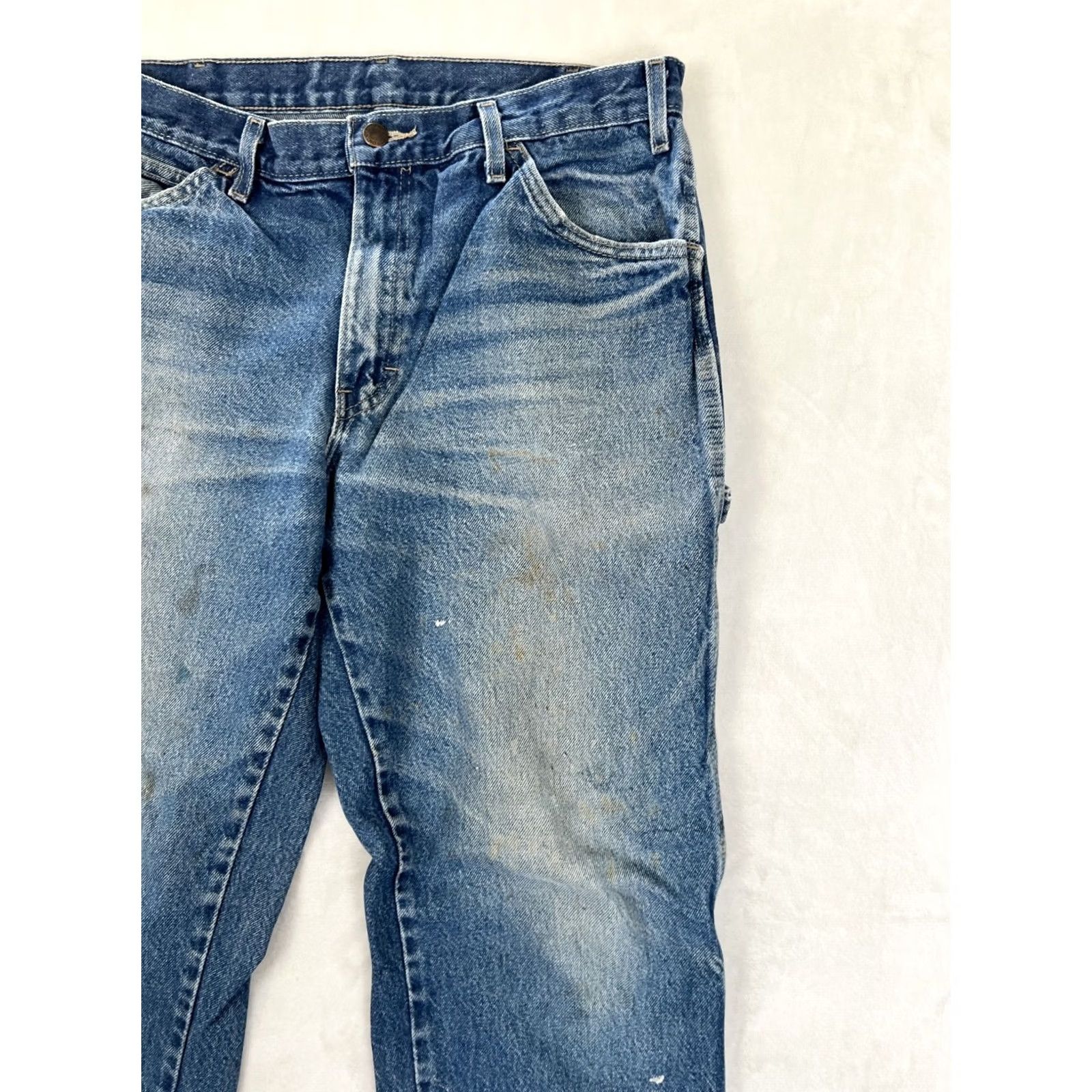 Dickies VINTAGE Dickies Carpenter Jeans Denim Workwear 32x30 Faded Distressed 874 Blue Jeans Mens Regular Straight Workwear 70s Grunge USA Dickies 874 Size US 36 / EU 52 - 5 Thumbnail