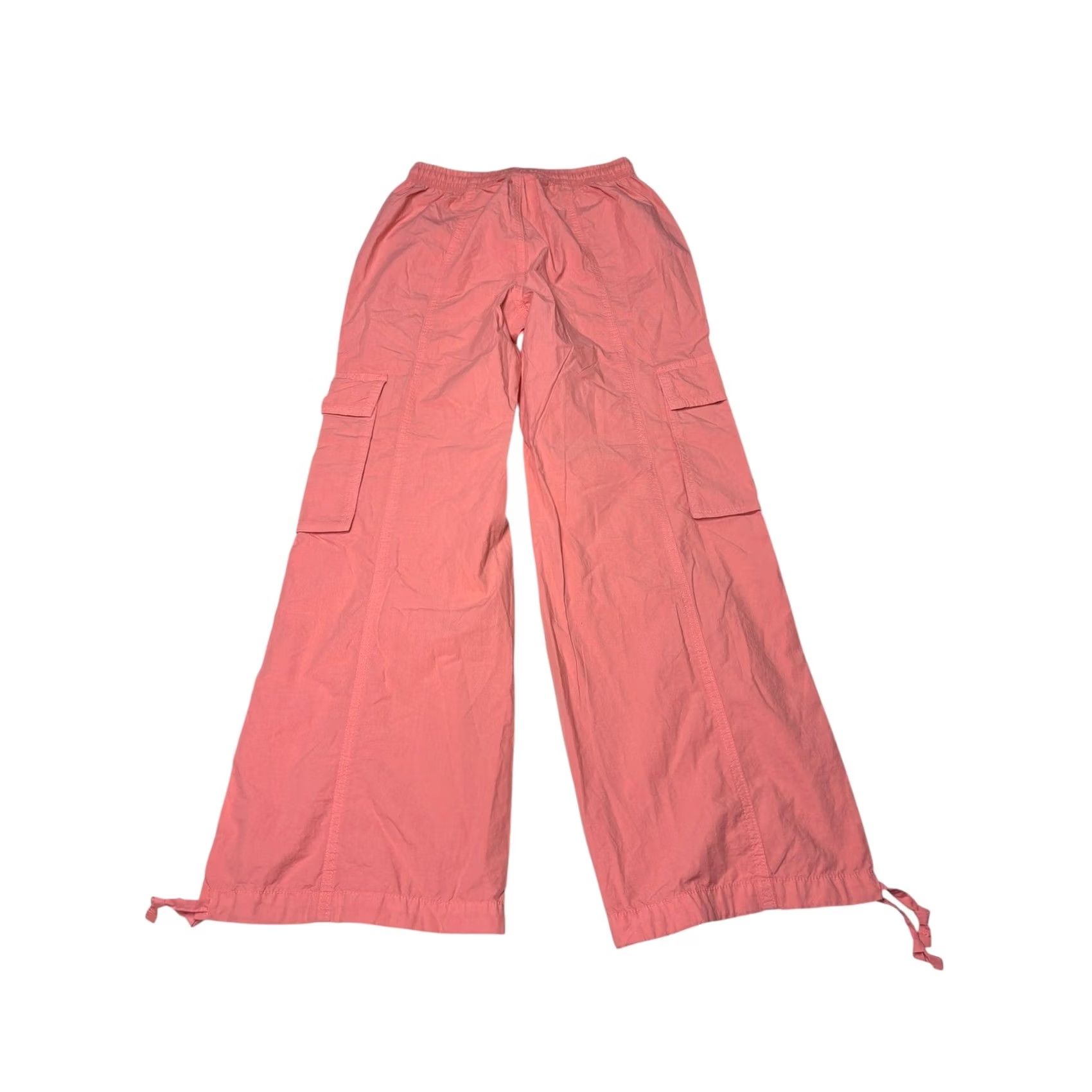 Vintage NWT Aerie Coral Pink Wide Leg Cargo Pants XS W27 L31 Size 26" / US 2 / IT 38 - 7 Thumbnail