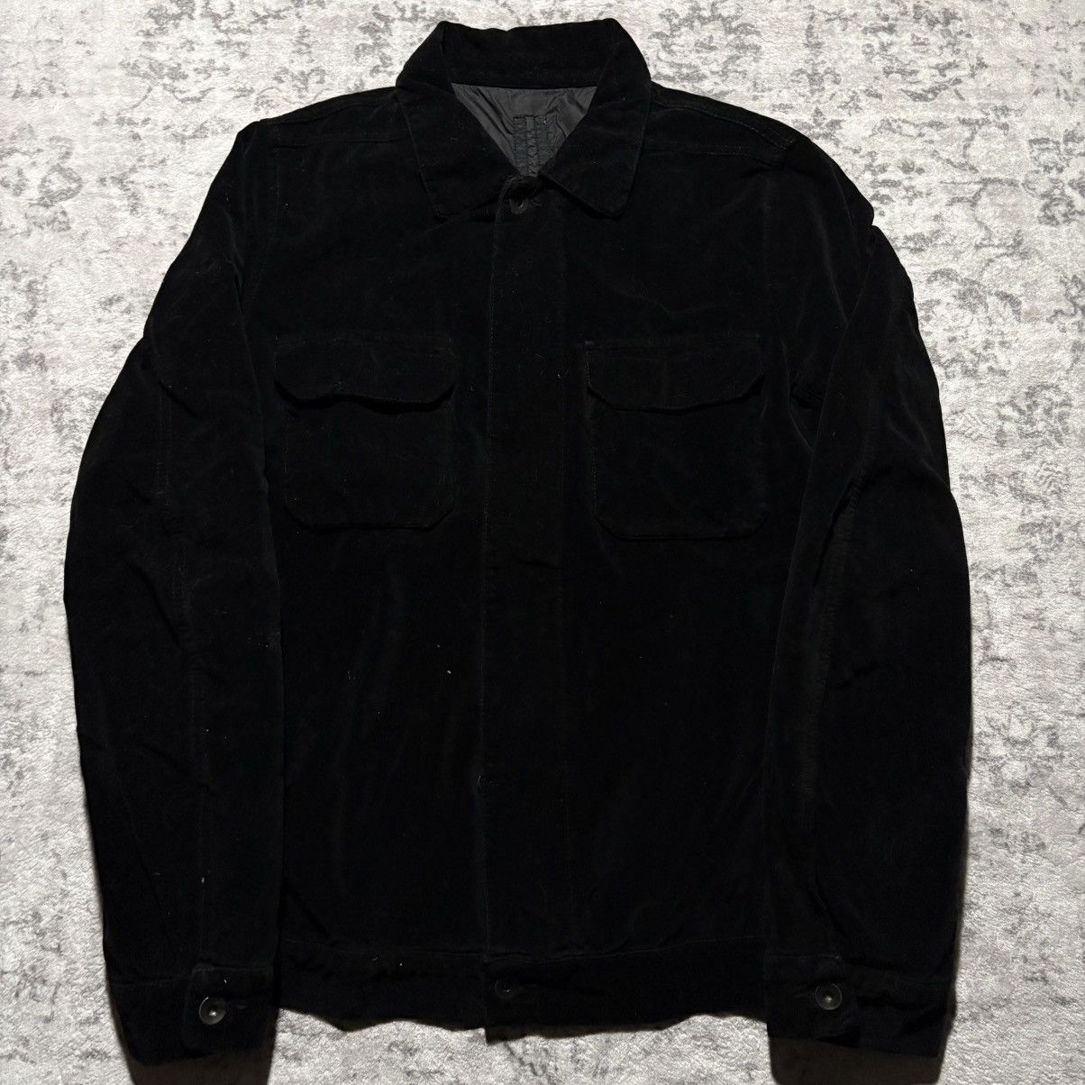 Rick Owens Drkshdw Rick Owens DRKSHDW Velvet Trucker Jacket Black | Size XL Size US XL / EU 56 / 4 - 1 Thumbnail
