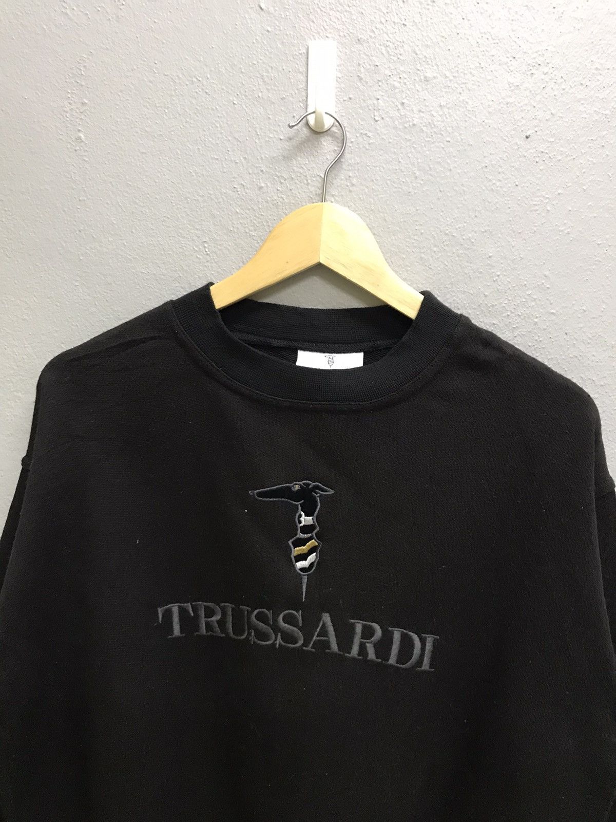 Trussardi × Vintage VINTAGE 90s TRUSARRDI EMBROIDERY LOGO SWEATSHIRT Size US M / EU 48-50 / 2 - 4 Thumbnail
