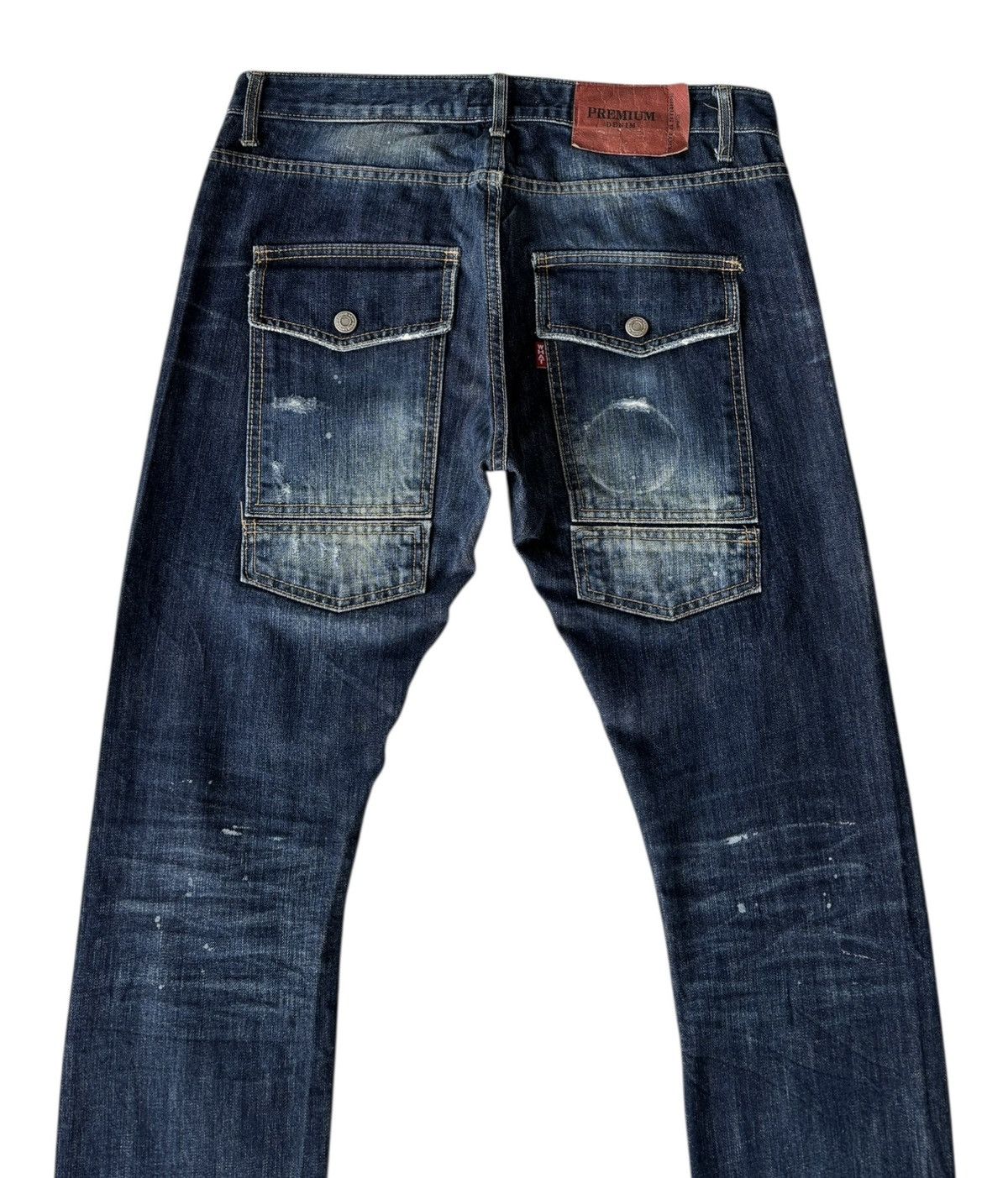 Hysteric Glamour × Japanese Brand Vintage Premium Denim Dot & Stripe Paul Distressed Slim Jean Size US 33 - 5 Thumbnail