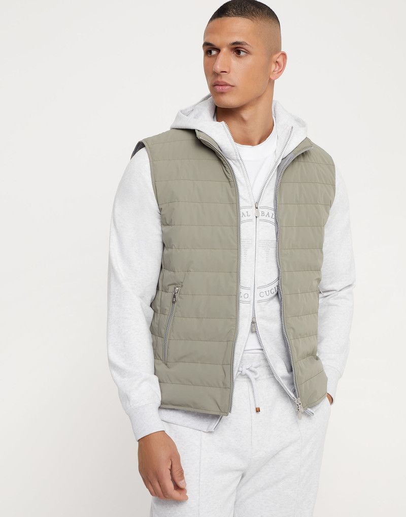 Brunello Cucinelli o1w1db10326 Wr Padded Vest in Dark Green Size US L / EU 52-54 / 3 - 1 Thumbnail