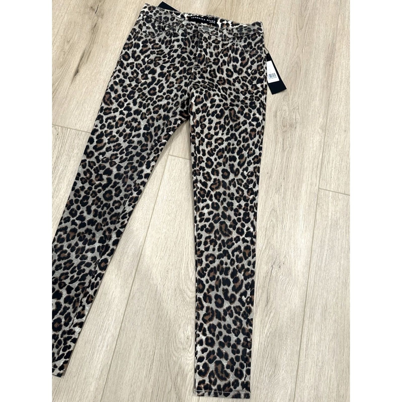 Veronica Beard Veronica Beard Brooke Mid-Rise Skinny Jeans Leopard Print NWT Size 26 Coated Women Size 26" / US 2 / IT 38 - 2 Thumbnail