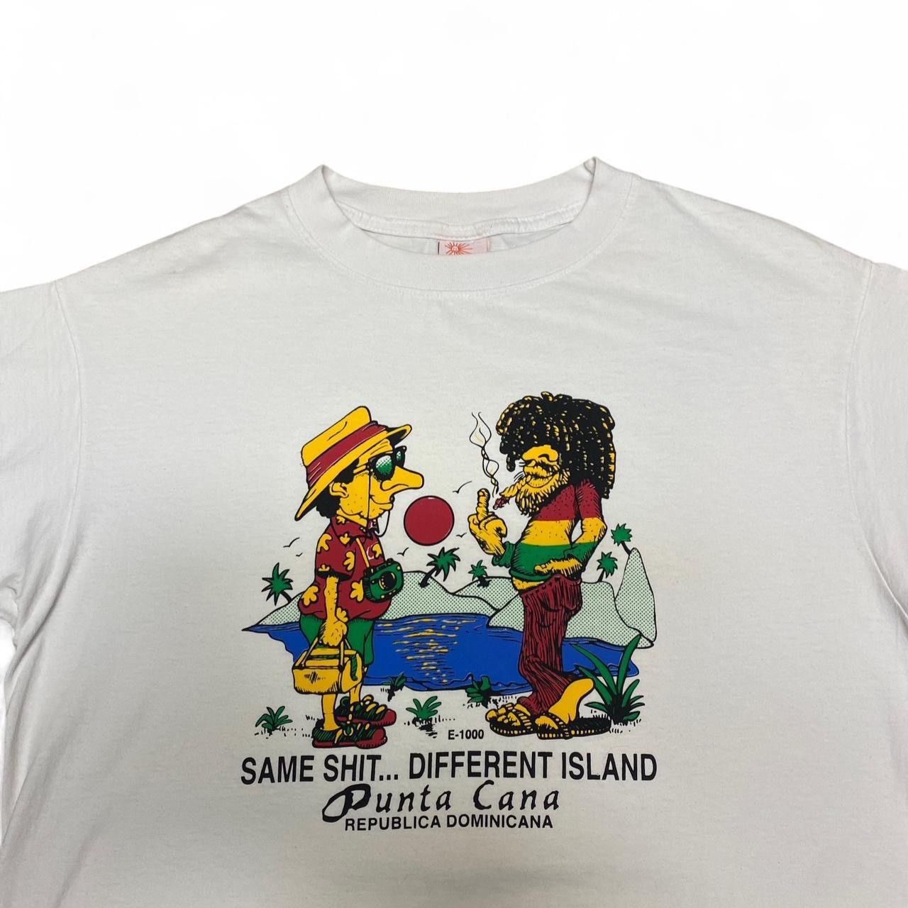 Other Y2K same shit different island punta Cana white funny tee Size US L / EU 52-54 / 3 - 1 Thumbnail
