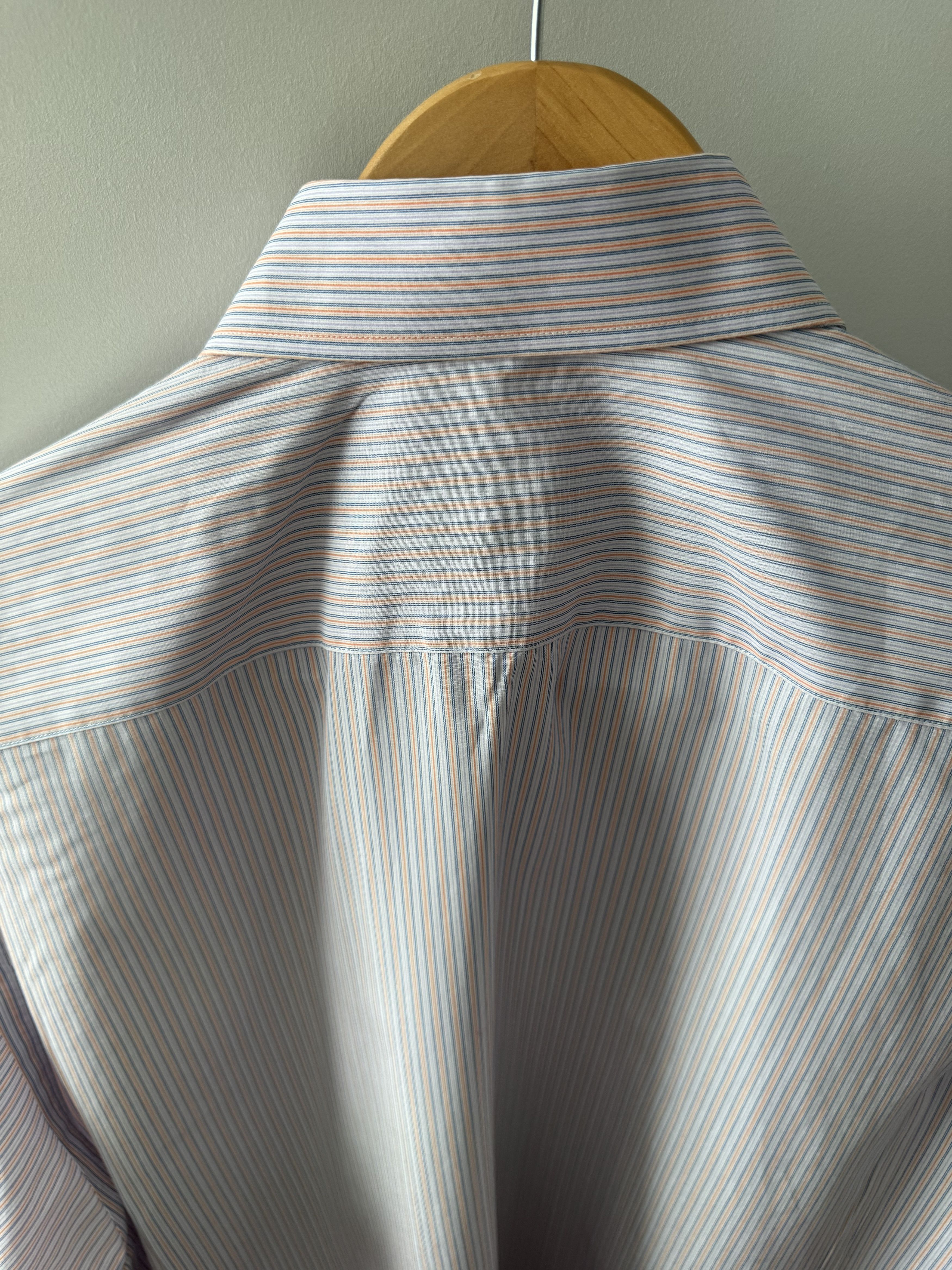 Canali Canali Striped Button Down Blue White Stripped Mens L 16.5 Size US L / EU 52-54 / 3 - 3 Thumbnail