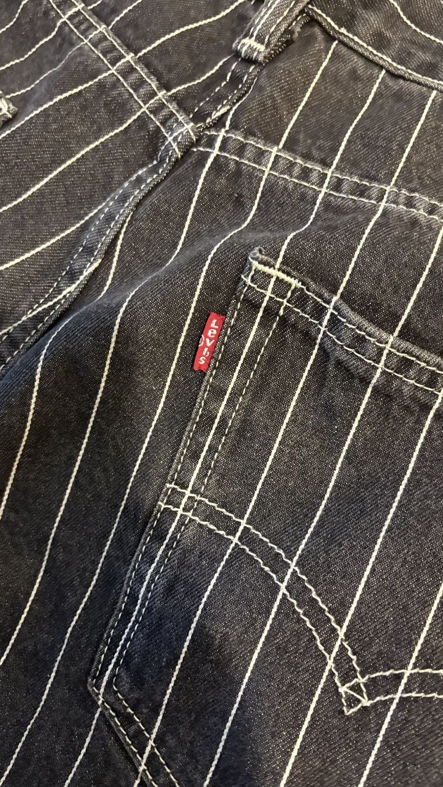 Levi's × Supreme Supreme Levi's Pinstripe 550 Jeans Size US 32 / EU 48 - 6 Thumbnail