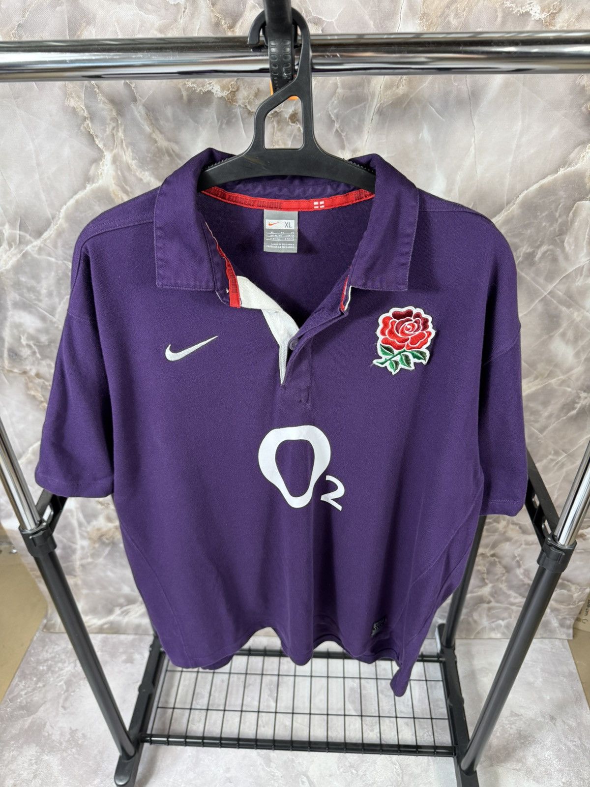 Vintage Vintage Nike England Polo Tee Size US XL / EU 56 / 4 - 3 Thumbnail