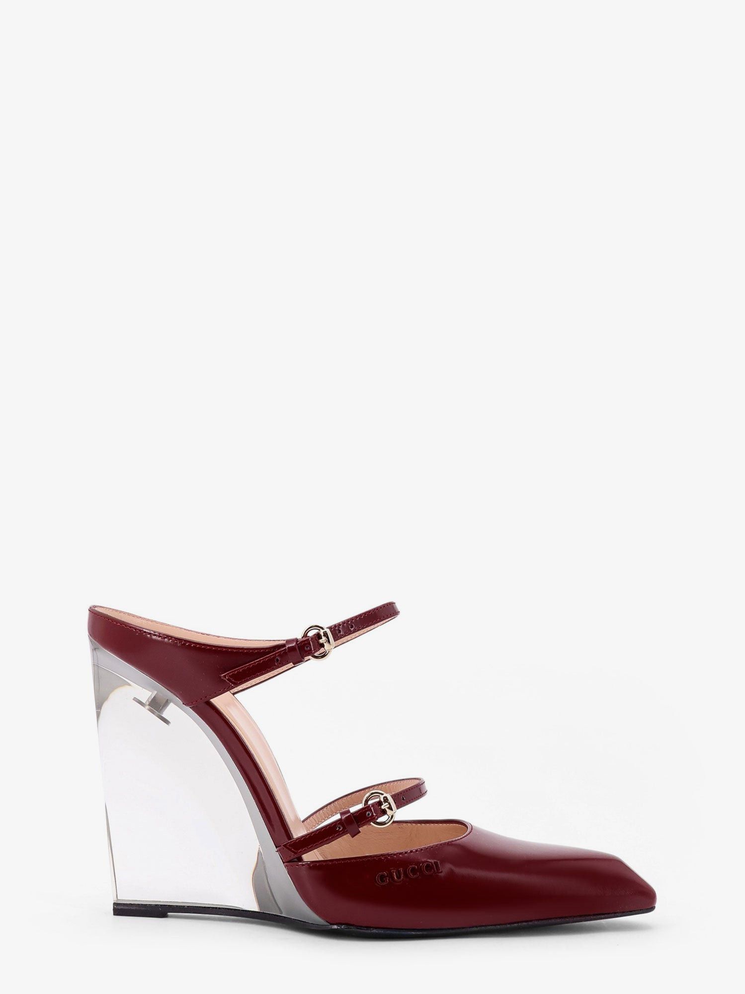 Gucci Wedge Leather Mule Shoes, Women's (Size 6)