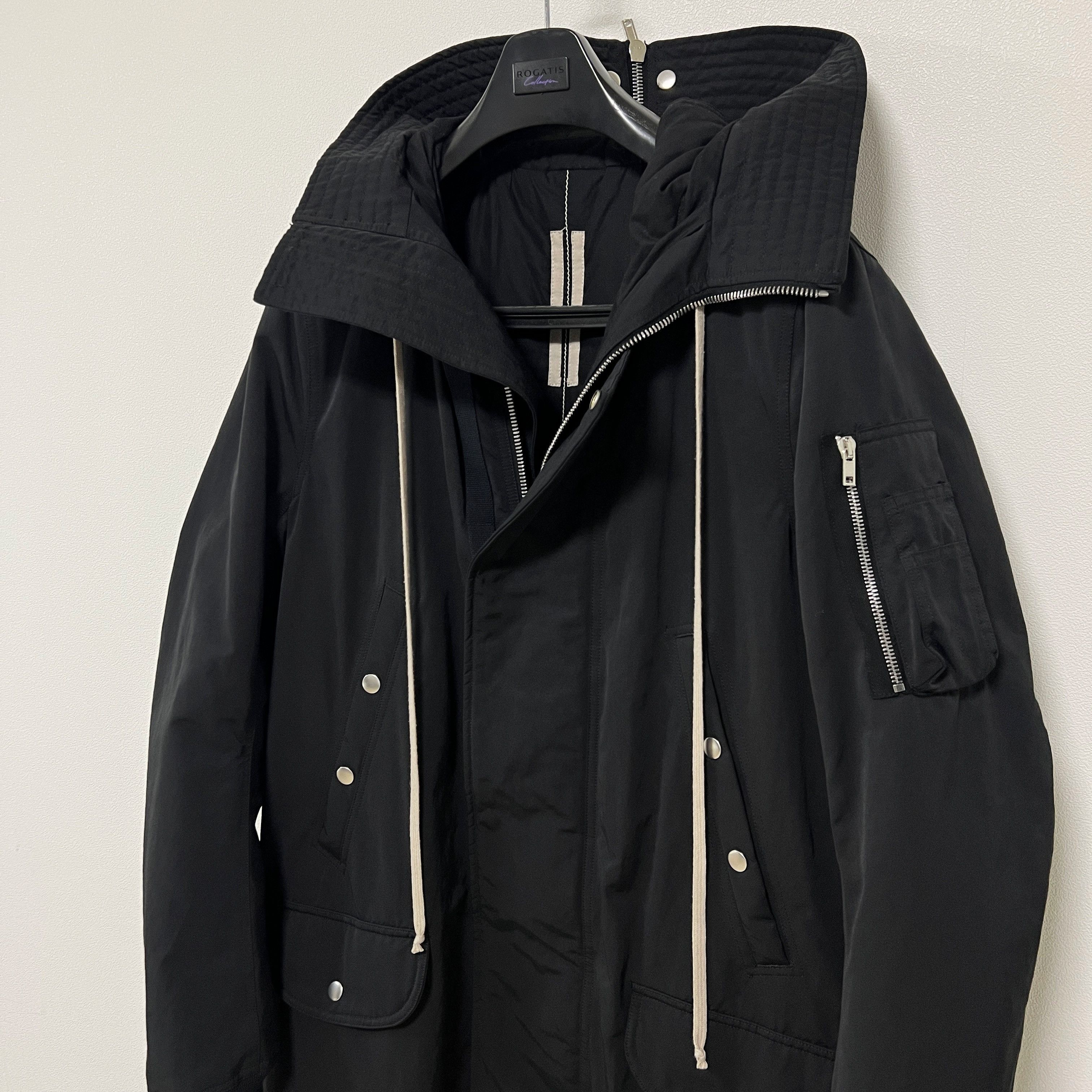 Rick Owens Rick Owens FW17 DRKSHDW Hooded Long Parka Black Size US L / EU 52-54 / 3 - 4 Thumbnail