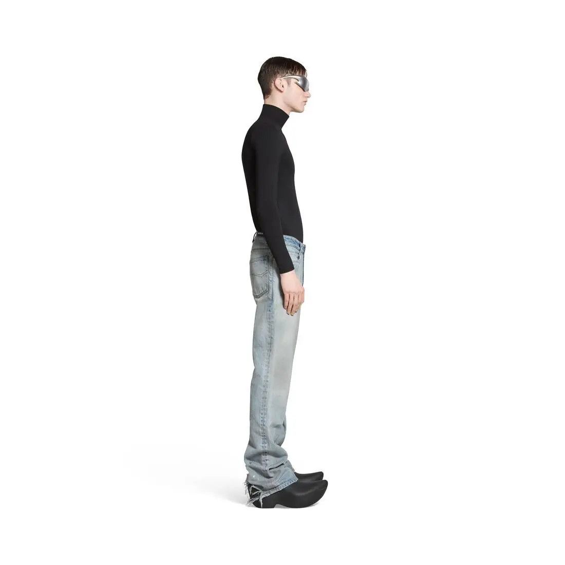 Balenciaga o1bcso1str1225 Dup / Bootcut Pants in Blue Size US 28 / EU 44 - 4 Thumbnail